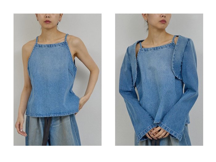 【ヴィンテージ感が映えるデニムキャミブラウスと軽やかに羽織れるデニムジャケットボレロ】GALLARDAGALANTE(ガリャルダガランテ)の通販
 おすすめ人気トレンドファッション通販アイテム 人気、トレンドファッション・服の通販 founy(ファニー) ファッション Fashion レディースファッション Fashion for Women トップス・カットソー Cut & Sew Tops キャミソール&ノースリーブ Camisoles & Sleeveless Tops シャツ・ブラウス・オフィスカジュアル Elegant Blouses & Button-Ups アウター Coat / Outerwear Collection レディースジャケット・軽アウター Jackets デニムジャケット / カジュアルアウター Denim Jackets ボレロ・ショート丈ジャケット / ドレス羽織りに Boleros & Short Jackets 2026年 2026 おすすめ Recommended / Our Picks カットソー Cut and Sewn Top シンプル Simple, Minimal デニム Denim, Jeans Material ノースリーブ Sleeveless, No-Sleeve フォルム Silhouette, Form ボレロ Bolero, Short Cardigan ヴィンテージ Vintage Style 夏 Summer 春 Spring S/S・春夏 SS, Spring/Summer, Warm Season |ID:crp329100000226890