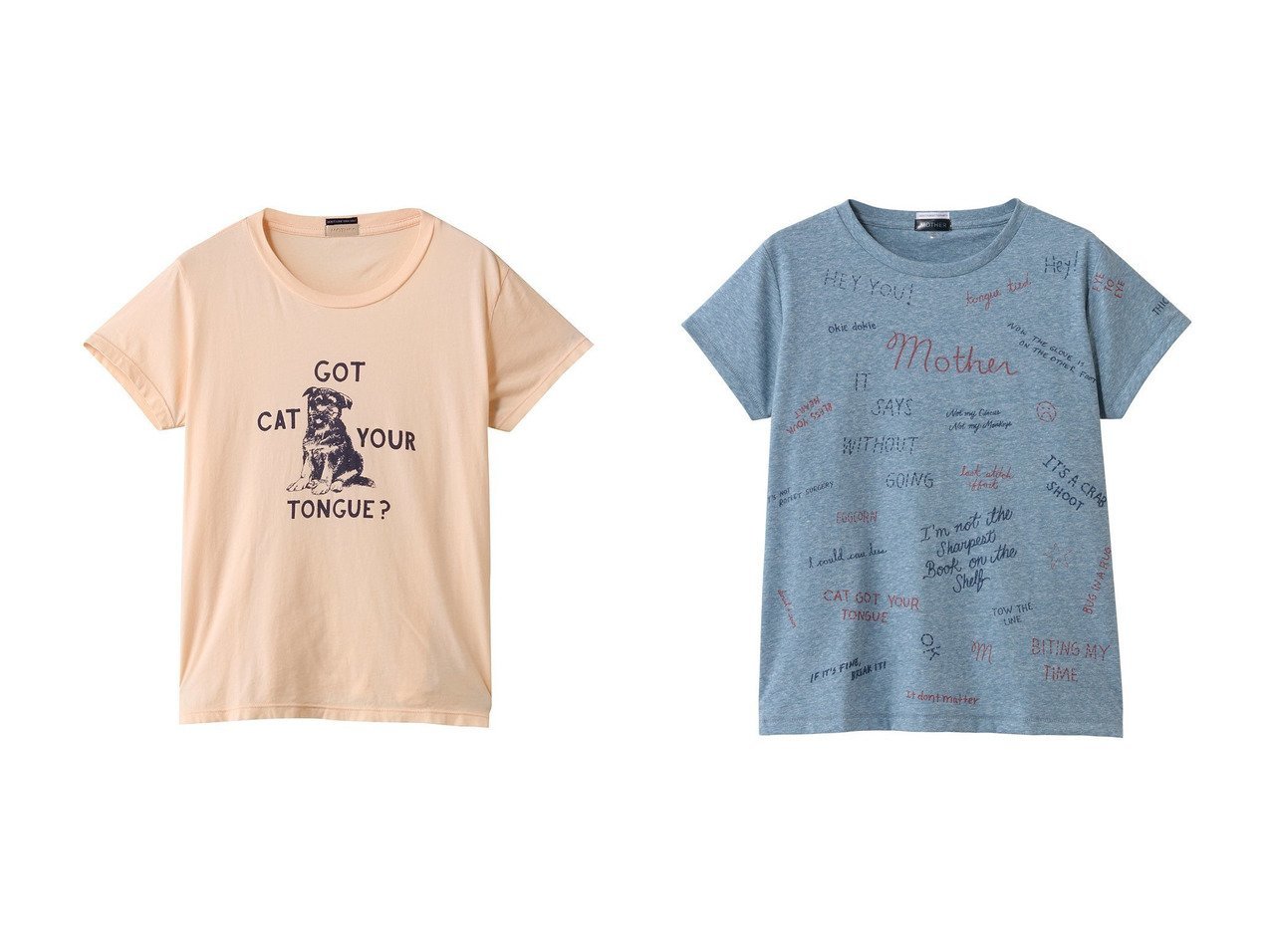 【ヴィンテージライクな風合いとプリントが映えるロゴTシャツとドッグプリントTシャツ】MOTHER(マザー)の通販
 おすすめ人気トレンドファッション通販アイテム インテリア・キッズ・メンズ・レディースファッション・服の通販 founy(ファニー) 　ファッション　Fashion　レディースファッション　Fashion for Women　トップス・カットソー　Cut & Sew Tops　シャツ・ブラウス・オフィスカジュアル　Elegant Blouses & Button-Ups　ロングTシャツ・Tシャツ　Longline T-Shirts & Tees　カットソー・ベーシックTシャツ　Cut-and-Sewn Tops / Stretch Tees & Basics　2026年　2026　インナー　Innerwear　コンパクト　Compact, Small Size　ショート　Short, Short Length　ジャケット　Jacket, Outerwear　スリーブ　Sleeve, Long Sleeve / Short Sleeve　夏　Summer　春　Spring　S/S・春夏　SS, Spring/Summer, Warm Season　ベージュ系　Beige　グレー系　Gray　|ID:crp329100000226894