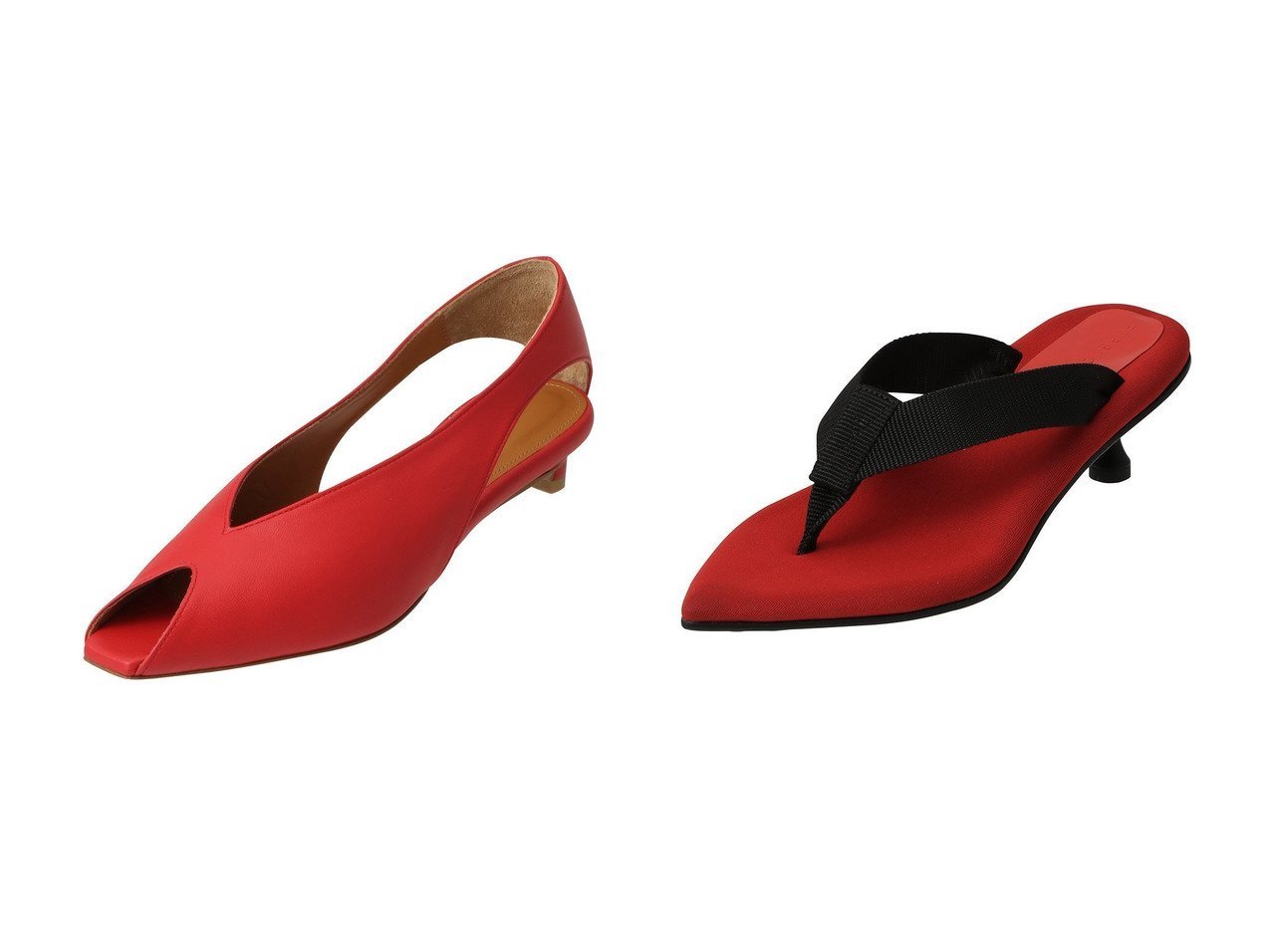 【ヘルシーなカッティングが映えるオープントウパンプスとモダンな表情のヒールトングサンダル】Pippichic(ピッピシック)の通販
 おすすめ人気トレンドファッション通販アイテム インテリア・キッズ・メンズ・レディースファッション・服の通販 founy(ファニー) 　ファッション　Fashion　レディースファッション　Fashion for Women　2026年　2026　カッティング　Cutting Detail　夏　Summer　春　Spring　S/S・春夏　SS, Spring/Summer, Warm Season　オレンジ系　Orange　ブラック系　Black　ブラウン系　Brown　|ID:crp329100000226910