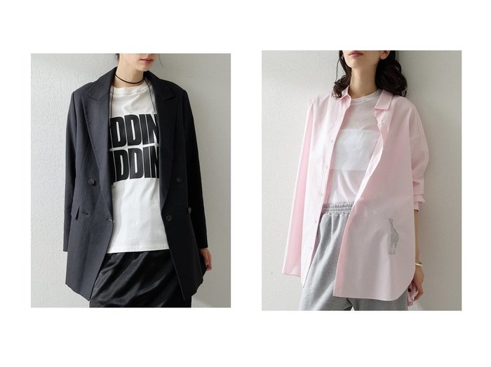 【上質な素材に遊び心を添えたアニマル刺繍シャツと軽やかな風合いのコットンリネンダブルジャケット】Whim Gazette(ウィムガゼット)の通販
 おすすめ人気トレンドファッション通販アイテム 人気、トレンドファッション・服の通販 founy(ファニー) 　ファッション　Fashion　レディースファッション　Fashion for Women　アウター　Coat / Outerwear Collection　レディースジャケット・軽アウター　Jackets　トップス・カットソー　Cut & Sew Tops　シャツ・ブラウス・オフィスカジュアル　Elegant Blouses & Button-Ups　2026年　2026　おすすめ　Recommended / Our Picks　ジャケット　Jacket, Outerwear　スタイリッシュ　Stylish, Fashionable　セットアップ　Set-Up, Coordinated Outfit　ダブル　Double, Double-Breasted　ボックス　Boxy, Box Shape　夏　Summer　定番　Standard, Basic Item　春　Spring　S/S・春夏　SS, Spring/Summer, Warm Season　アニマル　Animal Print　インナー　Innerwear　シルク　Silk, 100% Silk　ストライプ　Stripe, Striped Pattern　スペシャル　Special, Limited Edition　スリーブ　Sleeve, Long Sleeve / Short Sleeve　なめらか　Smooth, Silky Texture　ロング　Long, Long-Length　エレガント 上品　Elegant　|ID:crp329100000226917