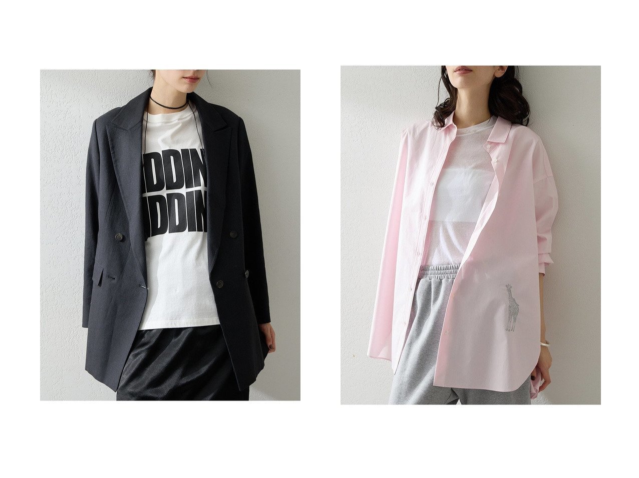 【上質な素材に遊び心を添えたアニマル刺繍シャツと軽やかな風合いのコットンリネンダブルジャケット】Whim Gazette(ウィムガゼット)の通販
 おすすめ人気トレンドファッション通販アイテム インテリア・キッズ・メンズ・レディースファッション・服の通販 founy(ファニー) 　ファッション　Fashion　レディースファッション　Fashion for Women　アウター　Coat / Outerwear Collection　レディースジャケット・軽アウター　Jackets　トップス・カットソー　Cut & Sew Tops　シャツ・ブラウス・オフィスカジュアル　Elegant Blouses & Button-Ups　2026年　2026　おすすめ　Recommended / Our Picks　ジャケット　Jacket, Outerwear　スタイリッシュ　Stylish, Fashionable　セットアップ　Set-Up, Coordinated Outfit　ダブル　Double, Double-Breasted　ボックス　Boxy, Box Shape　夏　Summer　定番　Standard, Basic Item　春　Spring　S/S・春夏　SS, Spring/Summer, Warm Season　アニマル　Animal Print　インナー　Innerwear　シルク　Silk, 100% Silk　ストライプ　Stripe, Striped Pattern　スペシャル　Special, Limited Edition　スリーブ　Sleeve, Long Sleeve / Short Sleeve　なめらか　Smooth, Silky Texture　ロング　Long, Long-Length　エレガント 上品　Elegant　ブラック系　Black　ベージュ系　Beige　ホワイト系　White　レッド系　Red　ブルー系　Blue　|ID:crp329100000226917