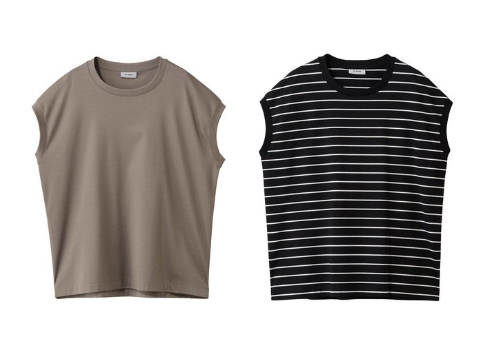 【ワイドシルエットが映えるボーダースリーブレスTシャツとシンプルで着まわしやすいスリーブレスTシャツ 大人の余裕を感じる洗練トップス】THE RERACS(ザ リラクス)の通販
 おすすめ人気トレンドファッション通販アイテム 人気、トレンドファッション・服の通販 founy(ファニー) ファッション Fashion レディースファッション Fashion for Women トップス・カットソー Cut & Sew Tops シャツ・ブラウス・オフィスカジュアル Elegant Blouses & Button-Ups ロングTシャツ・Tシャツ Longline T-Shirts & Tees カットソー・ベーシックTシャツ Cut-and-Sewn Tops / Stretch Tees & Basics 2026年 2026 ショート Short, Short Length スリーブ Sleeve, Long Sleeve / Short Sleeve ベーシック Basic, Essential 夏 Summer 春 Spring S/S・春夏 SS, Spring/Summer, Warm Season |ID:crp329100000226945