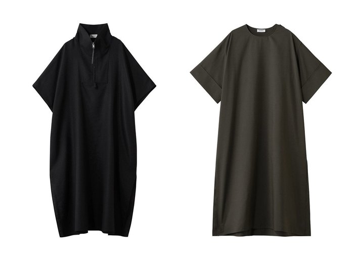 【ジップデザインが映えるハイネックロングドレスとサイドジップがアクセントになるショートスリーブドレス モードと上品さを併せ持つ洗練の佇まい】THE RERACS(ザ リラクス)の通販
 おすすめ人気トレンドファッション通販アイテム 人気、トレンドファッション・服の通販 founy(ファニー) ファッション Fashion レディースファッション Fashion for Women ワンピース Dresses フォーマル・パーティードレス・結婚式用ドレス Elegant & Casual Dresses チュニック Tunic Tops & Dresses 2026年 2026 インナー Innerwear ジップ Zip, Zipper スリット Slit, Slit Detail チュニック Tunic, Long Top ドレス Dress, One-Piece ハイネック High Neck, Mock Neck フロント Front, Front Design ロング Long, Long-Length エレガント 上品 Elegant 夏 Summer 春 Spring S/S・春夏 SS, Spring/Summer, Warm Season |ID:crp329100000226946