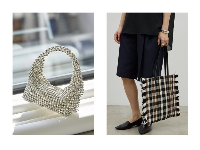 【ボールビーズが華やぐハンドバッグとチェック柄が映えるラグトートバッグ 装いに品と表情を添える大人のバッグ】GALLARDAGALANTE(ガリャルダガランテ)の通販
 おすすめ人気トレンドファッション通販アイテム 人気、トレンドファッション・服の通販 founy(ファニー) ファッション Fashion レディースファッション Fashion for Women バッグ Bags キャップ&ハット Hats & Caps 2026年 2026 アクセサリー Fashion Accessories スマート Smart, Elegant 夏 Summer 春 Spring S/S・春夏 SS, Spring/Summer, Warm Season 財布 Wallet, Purse ジュート Jute, Natural Fiber チェック Check, Plaid, Tartan フリンジ Fringe, Tassel |ID:crp329100000226954