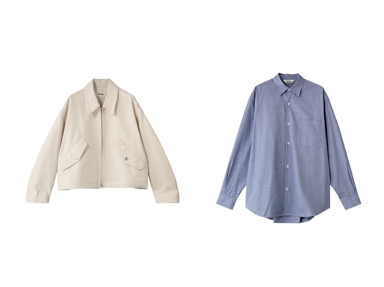 【ブリティッシュツイルが映えるオックスフォードブルゾンと上質コットンが魅力のオーセンティックシャツ クラシックとモダンが調和する一着】Oblada(オブラダ)の通販
 おすすめ人気トレンドファッション通販アイテム インテリア・キッズ・メンズ・レディースファッション・服の通販 founy(ファニー) 　ファッション　Fashion　レディースファッション　Fashion for Women　アウター　Coat / Outerwear Collection　レディースジャケット・軽アウター　Jackets　ブルゾンジャケット・スポーティアウター　Blouson Jackets　トップス・カットソー　Cut & Sew Tops　シャツ・ブラウス・オフィスカジュアル　Elegant Blouses & Button-Ups　2026年　2026　クラシック　Classic, Timeless Style　ジャケット　Jacket, Outerwear　デニム　Denim, Jeans Material　フォルム　Silhouette, Form　ブルゾン　Blouson, Bomber Jacket　ポケット　Pocket, Pocket Detail　モダン　Modern, Contemporary　夏　Summer　春　Spring　S/S・春夏　SS, Spring/Summer, Warm Season　イエロー系　Yellow　ブルー系　Blue　グリーン系　Green　|ID:crp329100000226963