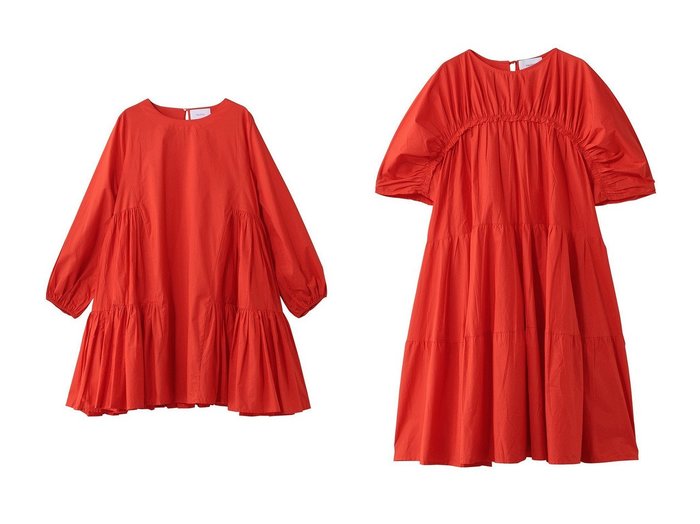 軽やかな揺れ感とギャザースリーブが映えるティアードドレス フェミニンとモダンが調和する一着 MERLETTE(マーレット)の通販
 おすすめ人気トレンドファッション通販アイテム 人気、トレンドファッション・服の通販 founy(ファニー) ファッション Fashion レディースファッション Fashion for Women ワンピース Dresses フォーマル・パーティードレス・結婚式用ドレス Elegant & Casual Dresses チュニック Tunic Tops & Dresses 2026年 2026 オケージョン Occasion Wear ギャザー Gathered, Ruffled シューズ Shoes, Footwear スリーブ Sleeve, Long Sleeve / Short Sleeve チュニック Tunic, Long Top ドレス Dress, One-Piece フェミニン Feminine, Girly モダン Modern, Contemporary 夏 Summer 春 Spring S/S・春夏 SS, Spring/Summer, Warm Season |ID:crp329100000226977