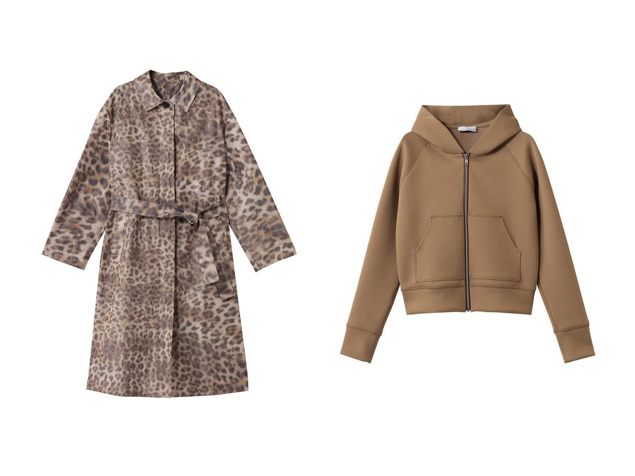 レオパード柄が映えるクラシカルなトレンチコートとコンパクトシルエットのジップアップパーカー 表情豊かな着こなしを楽しめる j.(ジェイドット)の通販
 おすすめ人気トレンドファッション通販アイテム インテリア・キッズ・メンズ・レディースファッション・服の通販 founy(ファニー) 　ファッション　Fashion　レディースファッション　Fashion for Women　アウター　Coat / Outerwear Collection　コート・ロングコート・ピーコート　Long Coats, Peacoats & More　トレンチコート / 春秋の定番アウター　Trench Coats　トップス・カットソー　Cut & Sew Tops　シャツ・ブラウス・オフィスカジュアル　Elegant Blouses & Button-Ups　レディースパーカー・カジュアルフーディー　Casual Hoodies & Sweatshirts　ロングTシャツ・Tシャツ　Longline T-Shirts & Tees　スウェット・クルーネックトップス　Sweatshirts & Crewnecks / Relaxed Fit Sweat Tops　カットソー・ベーシックTシャツ　Cut-and-Sewn Tops / Stretch Tees & Basics　エレガント 上品　Elegant　クラシカル　Classical, Vintage-Inspired　トレンチ　Trench, Trench Coat　リボン　Ribbon, Bow　レオパード　Leopard, Animal Print　ロング　Long, Long-Length　新作・新入荷　New Arrivals / New In　ブルー系　Blue　|ID:crp329100000226981