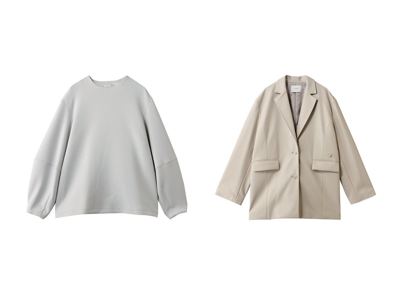 カーブスリーブが印象的なクルーネックトップスとミニマルレザージャケット 洗練されたシルエットが映える MANOF(マノフ)の通販
 おすすめ人気トレンドファッション通販アイテム インテリア・キッズ・メンズ・レディースファッション・服の通販 founy(ファニー) 　ファッション　Fashion　レディースファッション　Fashion for Women　トップス・カットソー　Cut & Sew Tops　シャツ・ブラウス・オフィスカジュアル　Elegant Blouses & Button-Ups　ロングTシャツ・Tシャツ　Longline T-Shirts & Tees　カットソー・ベーシックTシャツ　Cut-and-Sewn Tops / Stretch Tees & Basics　アウター　Coat / Outerwear Collection　レディースジャケット・軽アウター　Jackets　2026年　2026　シンプル　Simple, Minimal　スリーブ　Sleeve, Long Sleeve / Short Sleeve　ロング　Long, Long-Length　夏　Summer　春　Spring　S/S・春夏　SS, Spring/Summer, Warm Season　ホワイト系　White　グレー系　Gray　ブルー系　Blue　イエロー系　Yellow　ブラウン系　Brown　|ID:crp329100000226982