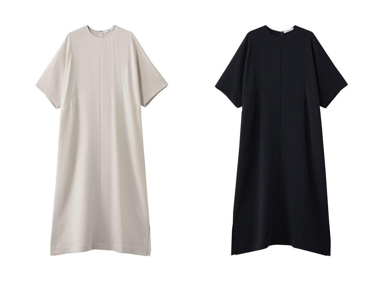 リラックス感と品の良さを備えたトリアセダブルクロスワンピース レイヤードも楽しめる洗練シルエット ebure(エブール)の通販
 おすすめ人気トレンドファッション通販アイテム インテリア・キッズ・メンズ・レディースファッション・服の通販 founy(ファニー) 　ファッション　Fashion　レディースファッション　Fashion for Women　ワンピース　Dresses　チュニック　Tunic Tops & Dresses　2026年　2026　ジュエリー　Jewelry, Accessories　チュニック　Tunic, Long Top　バランス　Balance, Style Balance　リラックス　Relax, Relaxed Fit　今季　This Season, Current Season　再入荷　Restock / Back in Stock　夏　Summer　定番　Standard, Basic Item　春　Spring　S/S・春夏　SS, Spring/Summer, Warm Season　イエロー系　Yellow　ブルー系　Blue　|ID:crp329100000227001