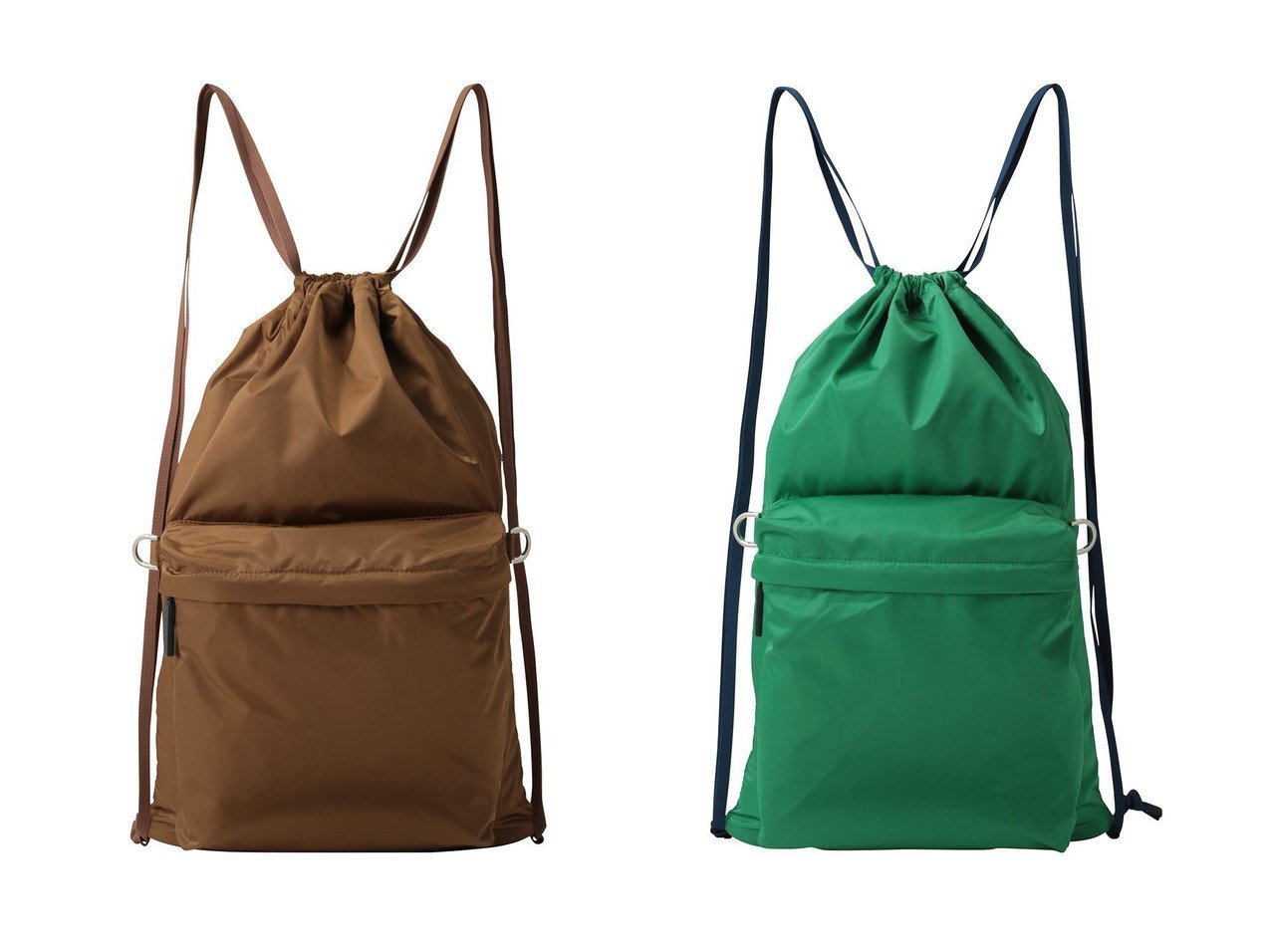 艶感素材が映えるミニマルナップサック すっきりとした佇まいで幅広い装いになじむ NOMADIS(ノマディス)の通販
 おすすめ人気トレンドファッション通販アイテム インテリア・キッズ・メンズ・レディースファッション・服の通販 founy(ファニー) 　ファッション　Fashion　レディースファッション　Fashion for Women　バッグ　Bags　2026年　2026　シンプル　Simple, Minimal　スポーティ　Sporty, Casual Athletic　デニム　Denim, Jeans Material　バランス　Balance, Style Balance　ポケット　Pocket, Pocket Detail　リュック　Backpack, Rucksack　エレガント 上品　Elegant　夏　Summer　春　Spring　S/S・春夏　SS, Spring/Summer, Warm Season　ブラウン系　Brown　|ID:crp329100000227006