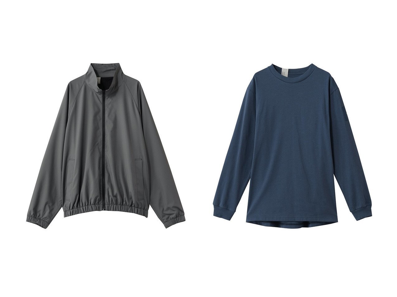 ミニマルな佇まいのロングスリーブTシャツとミリタリーディテールが映えるトレーニングジャケット 日常に寄り添う洗練デザイン N.HOOLYWOOD(エヌ.ハリウッド)の通販
 おすすめ人気トレンドファッション通販アイテム インテリア・キッズ・メンズ・レディースファッション・服の通販 founy(ファニー) 　ファッション　Fashion　メンズファッション　Fashion for Men　トップス・カットソー　Cut & Sew Tops　メンズシャツ　Shirts　2026年　2026　アウトドア　Outdoor Clothing　シンプル　Simple, Minimal　ジャケット　Jacket, Outerwear　ブルゾン　Blouson, Bomber Jacket　ボックス　Boxy, Box Shape　ミドル　Middle Length, Mid Height　ミリタリー　Military, Army Style　エレガント 上品　Elegant　夏　Summer　春　Spring　S/S・春夏　SS, Spring/Summer, Warm Season　ブラック系　Black　グレー系　Gray　ブルー系　Blue　イエロー系　Yellow　|ID:crp329100000227009