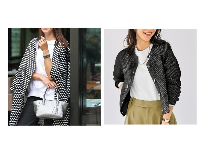 タック編みが描く斜めラインのニットジャケットと軽やかに持てる本革トートバッグ きちんと感と実用性を備えた DoCLASSE(ドゥクラッセ)の通販
 おすすめ人気トレンドファッション通販アイテム 人気、トレンドファッション・服の通販 founy(ファニー) ファッション Fashion レディースファッション Fashion for Women バッグ Bags レイングッズ・傘・晴雨兼用傘 Umbrellas & Rain Gear アウター Coat / Outerwear Collection レディースジャケット・軽アウター Jackets 新作・新入荷 New Arrivals / New In コンパクト Compact, Small Size ショルダー Shoulder, Shoulder Strap フィット Fit, Slim Fit ポケット Pocket, Pocket Detail 旅行 Travel 日傘 Parasol, UV Umbrella 財布 Wallet, Purse クール Cool, Chic ジャケット Jacket, Outerwear ストライプ Stripe, Striped Pattern メタル Metal, Metal Parts |ID:crp329100000227032