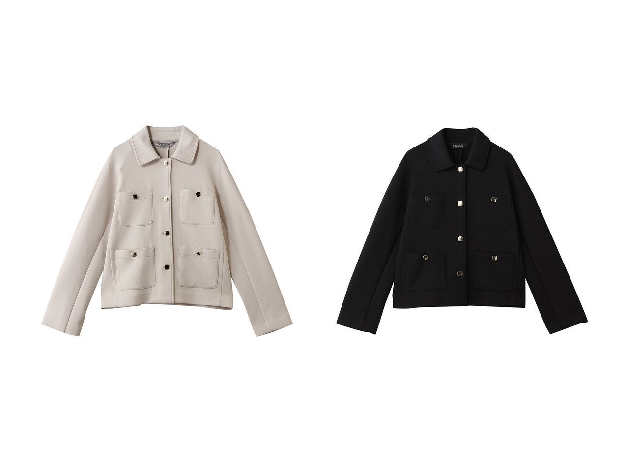【クロップド丈が映える ゴールドボタンのジャージージャケット【S Max Mara】上品さと快適さを備えた一着】Max Mara(マックスマーラ)の通販
 おすすめ人気トレンドファッション通販アイテム インテリア・キッズ・メンズ・レディースファッション・服の通販 founy(ファニー) 　ファッション　Fashion　レディースファッション　Fashion for Women　アウター　Coat / Outerwear Collection　レディースジャケット・軽アウター　Jackets　2026年　2026　クロップド　Cropped, Short Length　コンパクト　Compact, Small Size　ジャケット　Jacket, Outerwear　ストレッチ　Stretch, Stretchy Fabric　リュクス　Luxury, Elegant, High-End, Chic　夏　Summer　春　Spring　S/S・春夏　SS, Spring/Summer, Warm Season　ブラック系　Black　|ID:crp329100000227037