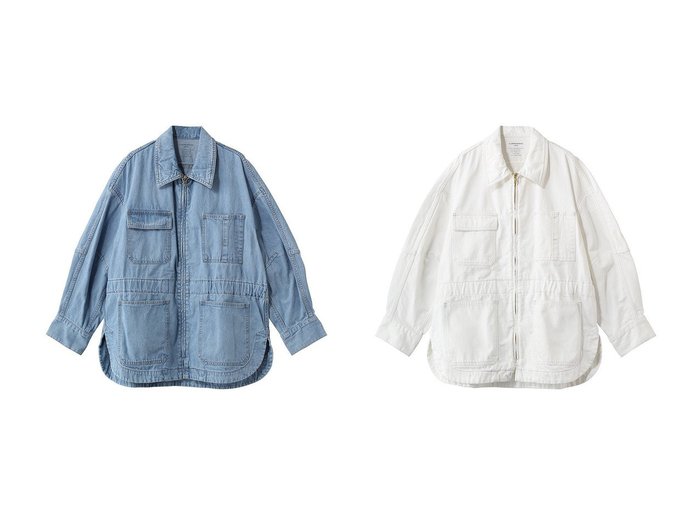 【シルエット調整が叶うモダンデニムカバーオール。ワークのムードと洗練を兼ね備えた一着】martinique(マルティニーク)の通販
 おすすめ人気トレンドファッション通販アイテム 人気、トレンドファッション・服の通販 founy(ファニー) ファッション Fashion レディースファッション Fashion for Women アウター Coat / Outerwear Collection レディースジャケット・軽アウター Jackets ジャケット Jacket, Outerwear デニム Denim, Jeans Material ポケット Pocket, Pocket Detail モダン Modern, Contemporary ワイド Wide, Wide Fit ワーク Workwear, Utility Style 新作・新入荷 New Arrivals / New In |ID:crp329100000227068