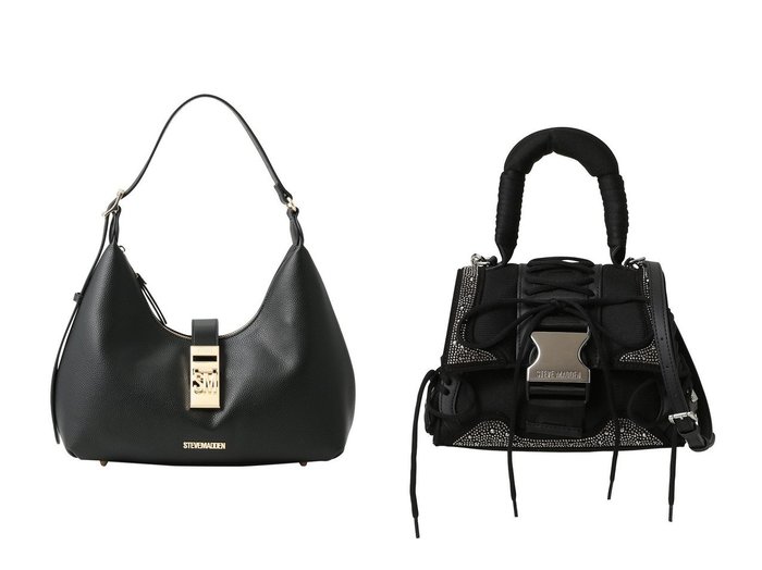 【メタルアクセントが映えるショルダーバッグとスニーカーディテールが光るラインストーンミニバッグ。モードな個性を添える佇まい】STEVE MADDEN(スティーブマデン)の通販
 おすすめ人気トレンドファッション通販アイテム 人気、トレンドファッション・服の通販 founy(ファニー) ファッション Fashion レディースファッション Fashion for Women バッグ Bags 2026年 2026 オケージョン Occasion Wear パーティ Party, Party Style フォルム Silhouette, Form メタル Metal, Metal Parts エレガント 上品 Elegant 夏 Summer 春 Spring S/S・春夏 SS, Spring/Summer, Warm Season |ID:crp329100000227073