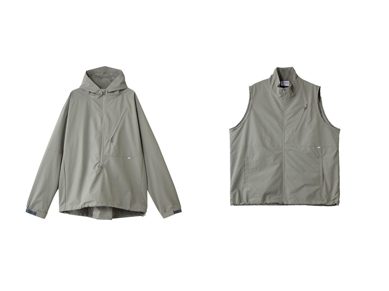 【軽やかに纏えるウィンドシャツと構築的シルエットのハイネックベスト。ユニセックスで楽しむ洗練カジュアル】sisii(シシ)の通販
 おすすめ人気トレンドファッション通販アイテム インテリア・キッズ・メンズ・レディースファッション・服の通販 founy(ファニー) 　ファッション　Fashion　レディースファッション　Fashion for Women　トップス・カットソー　Cut & Sew Tops　シャツ・ブラウス・オフィスカジュアル　Elegant Blouses & Button-Ups　アウター　Coat / Outerwear Collection　レディースジャケット・軽アウター　Jackets　2026年　2026　ユニセックス　Unisex, Genderless　スリーブ　Sleeve, Long Sleeve / Short Sleeve　ファブリック　Fabric, Textile　リラックス　Relax, Relaxed Fit　ロング　Long, Long-Length　夏　Summer　春　Spring　S/S・春夏　SS, Spring/Summer, Warm Season　ブラック系　Black　|ID:crp329100000227077