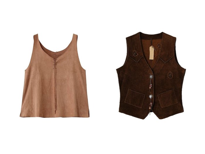 【柔らかなレザーが映えるレースアップベストとヴィンテージ調スエードのウエスタンベスト。素材の表情で魅せるレイヤード】sisii(シシ)の通販
 おすすめ人気トレンドファッション通販アイテム 人気、トレンドファッション・服の通販 founy(ファニー) ファッション Fashion レディースファッション Fashion for Women アウター Coat / Outerwear Collection レディースジャケット・軽アウター Jackets 2026年 2026 ジャケット Jacket, Outerwear ベスト Vest, Waistcoat 夏 Summer 春 Spring S/S・春夏 SS, Spring/Summer, Warm Season |ID:crp329100000227079