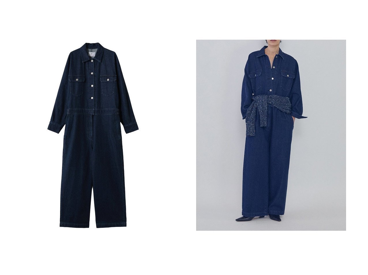 鮮やかなインディゴが映えるオールドデニムのコンビネゾン プルミエ アロンディスモン(1er Arrondissement)の通販
 おすすめ人気トレンドファッション通販アイテム インテリア・キッズ・メンズ・レディースファッション・服の通販 founy(ファニー) 　ファッション　Fashion　レディースファッション　Fashion for Women　パンツ　Pants & Trousers　2026年　2026　キャミソール　Camisole, Spaghetti Strap Top　コンビネゾン　Jumpsuit, All-in-One　ストレート　Straight, Straight Cut　デニム　Denim, Jeans Material　レース　Lace, Lace Fabric　再入荷　Restock / Back in Stock　夏　Summer　春　Spring　S/S・春夏　SS, Spring/Summer, Warm Season　|ID:crp329100000227099