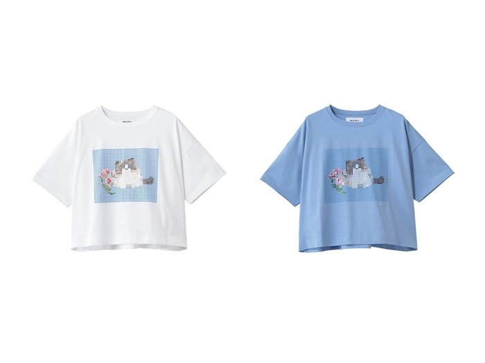刺しゅうとプリントが引き立つ立体感ある華やかなコットンTシャツ ミュベール(MUVEIL)の通販 おすすめ人気トレンドファッション通販アイテム 人気、トレンドファッション・服の通販 founy(ファニー) ファッション Fashion レディースファッション Fashion for Women トップス・カットソー Cut & Sew Tops シャツ・ブラウス・オフィスカジュアル Elegant Blouses & Button-Ups ロングTシャツ・Tシャツ Longline T-Shirts & Tees カットソー・ベーシックTシャツ Cut-and-Sewn Tops / Stretch Tees & Basics グラフィック Graphic, Graphic Design ショート Short, Short Length スパンコール Sequins, Sequin Embellishment スリーブ Sleeve, Long Sleeve / Short Sleeve ドット Polka Dot, Dot Pattern バランス Balance, Style Balance プリント Print, Printed Pattern 新作・新入荷 New Arrivals / New In |ID:crp329100000227140