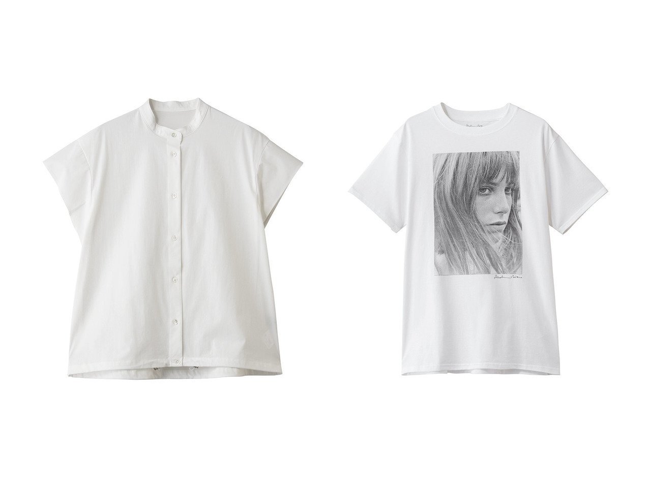 フォトプリントTシャツとシルエットアレンジが楽しめるフレンチスリーブシャツ エリオポール(heliopole)の通販 おすすめ人気トレンドファッション通販アイテム インテリア・キッズ・メンズ・レディースファッション・服の通販 founy(ファニー) 　ファッション　Fashion　レディースファッション　Fashion for Women　トップス・カットソー　Cut & Sew Tops　シャツ・ブラウス・オフィスカジュアル　Elegant Blouses & Button-Ups　ロングTシャツ・Tシャツ　Longline T-Shirts & Tees　カットソー・ベーシックTシャツ　Cut-and-Sewn Tops / Stretch Tees & Basics　おすすめ　Recommended / Our Picks　ショート　Short, Short Length　シンプル　Simple, Minimal　スリーブ　Sleeve, Long Sleeve / Short Sleeve　セットアップ　Set-Up, Coordinated Outfit　タフタ　Taffeta, Structured Fabric　バルーン　Balloon, Balloon Silhouette　新作・新入荷　New Arrivals / New In　ホワイト系　White　ブラック系　Black　ブルー系　Blue　|ID:crp329100000227141