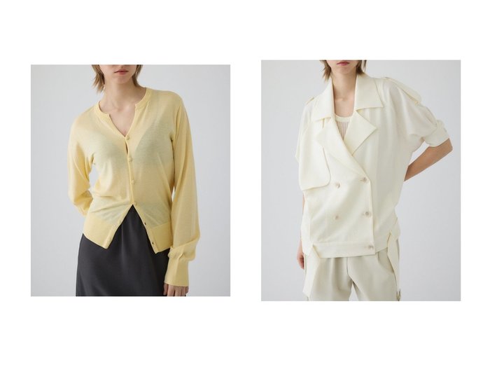 ドレープが映えるソフトトレンチジャケットとシルクブレンドの光沢カーディガンで叶える軽やかな装い リムアーク(RIM.ARK)の通販 おすすめ人気トレンドファッション通販アイテム 人気、トレンドファッション・服の通販 founy(ファニー) ファッション Fashion レディースファッション Fashion for Women トップス・カットソー Cut & Sew Tops ニット Knit Tops & Sweaters カーディガン・羽織り Layered Style Cardigans アウター Coat / Outerwear Collection レディースジャケット・軽アウター Jackets おすすめ Recommended / Our Picks カーディガン Cardigan, Knitwear コンパクト Compact, Small Size シルク Silk, 100% Silk フレア Flare, Flared フロント Front, Front Design ワイド Wide, Wide Fit 夏 Summer 新作・新入荷 New Arrivals / New In 春 Spring S/S・春夏 SS, Spring/Summer, Warm Season インナー Innerwear ジャケット Jacket, Outerwear セットアップ Set-Up, Coordinated Outfit ドレープ Drape, Draping Fabric エレガント 上品 Elegant |ID:crp329100000227149