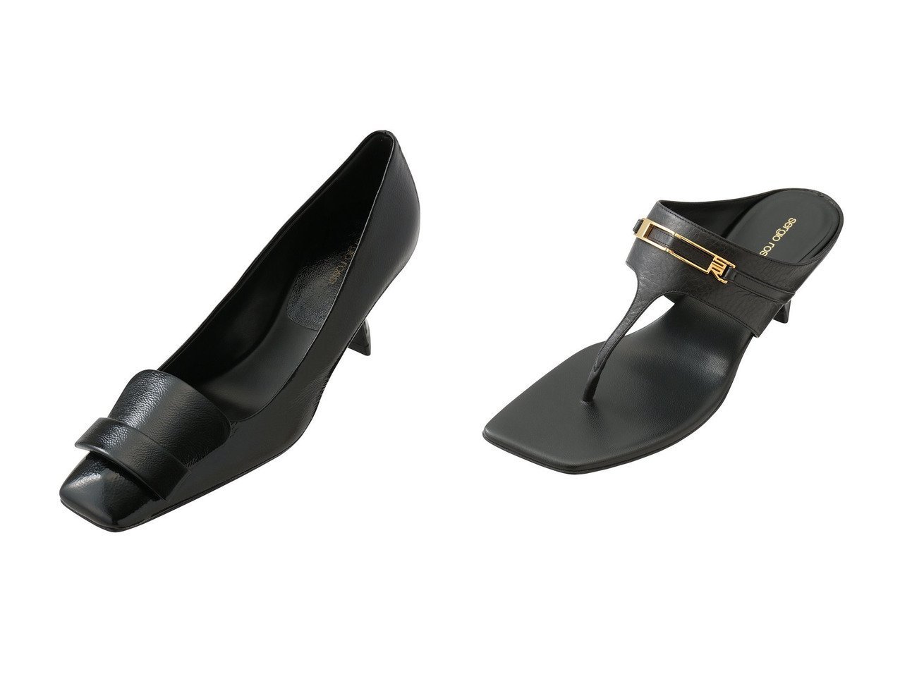 【SERGIO ROSSI/セルジオ ロッシ】のBITT トングサンダル&sr1 SCULPT パンプス おすすめ人気トレンドファッション通販アイテム インテリア・キッズ・メンズ・レディースファッション・服の通販 founy(ファニー) 　ファッション　Fashion　レディースファッション　Fashion for Women　シンプル　Simple, Minimal　エレガント 上品　Elegant　新作・新入荷　New Arrivals / New In　イタリア　Italy　サンダル　Sandals, Summer Shoes　シューズ　Shoes, Footwear　ヌーディ　Nude, Nude Tone　メタル　Metal, Metal Parts　夏　Summer　春　Spring　S/S・春夏　SS, Spring/Summer, Warm Season　ブラック系　Black　|ID:crp329100000227160