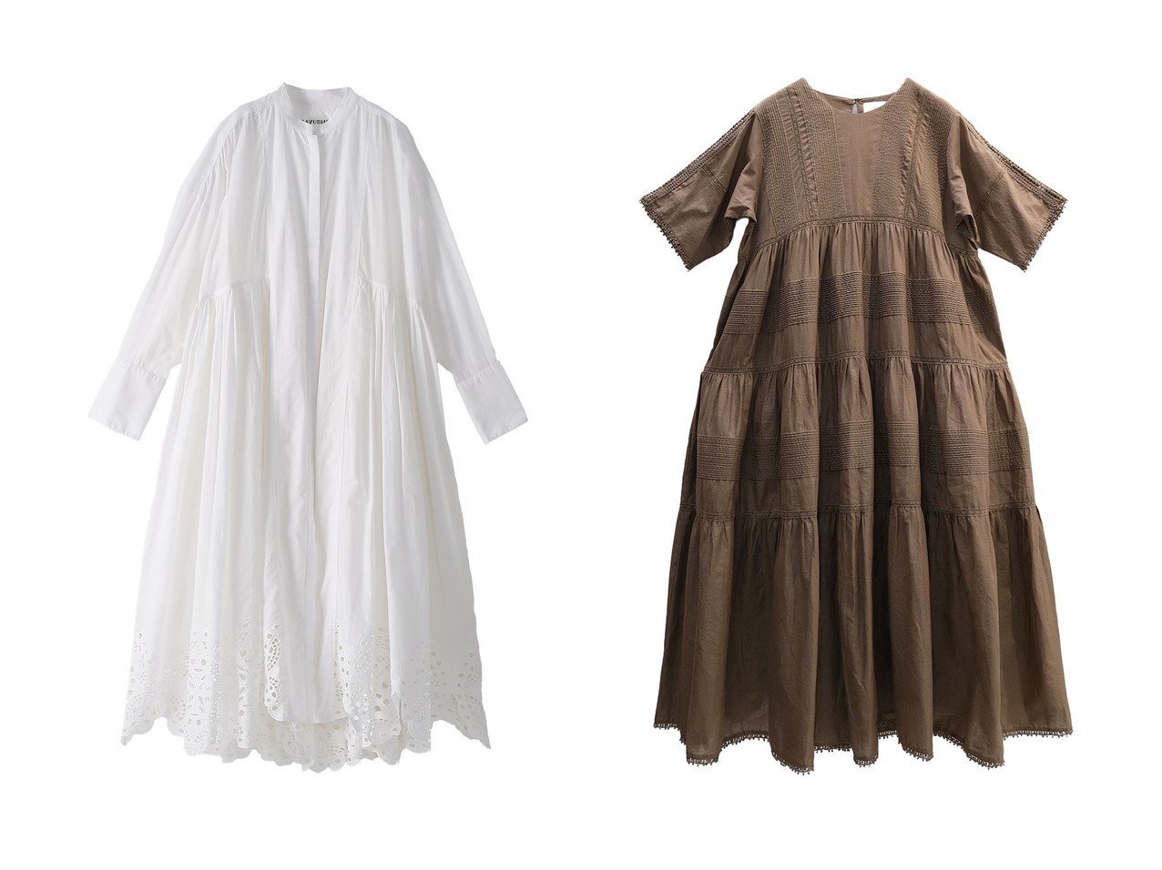 ティアードとカットワークが映える軽やかで気品あるワンピースコレクション アユーシ(AAYUSHI)の通販 おすすめ人気トレンドファッション通販アイテム インテリア・キッズ・メンズ・レディースファッション・服の通販 founy(ファニー) 　ファッション　Fashion　レディースファッション　Fashion for Women　ワンピース　Dresses　フォーマル・パーティードレス・結婚式用ドレス　Elegant & Casual Dresses　チュニック　Tunic Tops & Dresses　インド　Indian Textile　春　Spring　サマー　Summer, Summer Style　ショルダー　Shoulder, Shoulder Strap　チュニック　Tunic, Long Top　デニム　Denim, Jeans Material　ドレス　Dress, One-Piece　ドロップ　Drop Shoulder, Dropped Style　マキシ　Maxi, Full Length　ロング　Long, Long-Length　S/S・春夏　SS, Spring/Summer, Warm Season　夏　Summer　ホワイト系　White　ブラック系　Black　グリーン系　Green　|ID:crp329100000227174