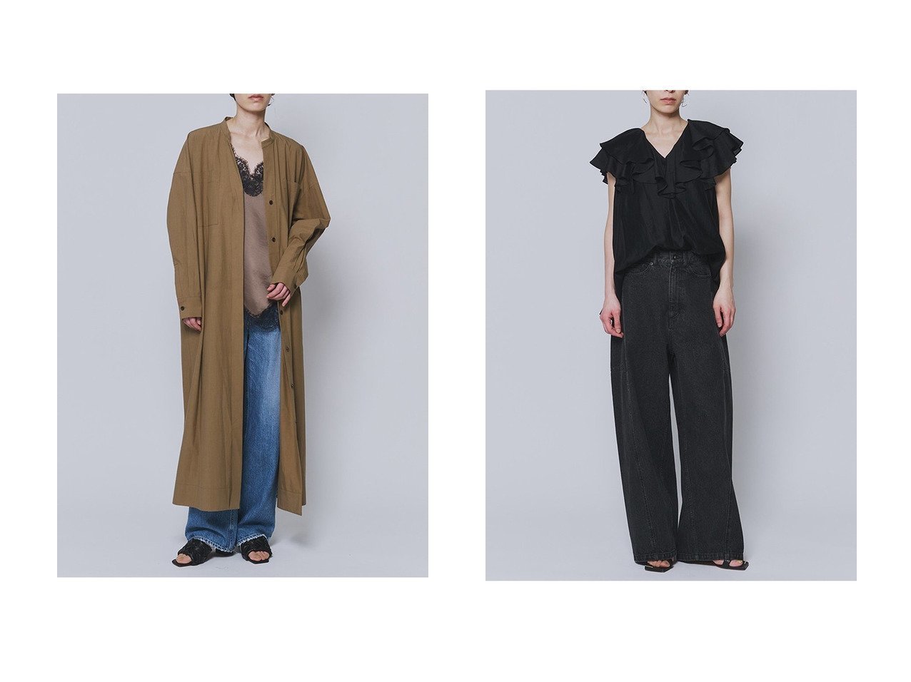 タイプライター素材のスキッパーワンピースとシアーテンセルのフリルブラウスで楽しむ軽やかな装い プルミエ アロンディスモン(1er Arrondissement)の通販 おすすめ人気トレンドファッション通販アイテム インテリア・キッズ・メンズ・レディースファッション・服の通販 founy(ファニー) 　ファッション　Fashion　レディースファッション　Fashion for Women　ワンピース　Dresses　チュニック　Tunic Tops & Dresses　トップス・カットソー　Cut & Sew Tops　シャツ・ブラウス・オフィスカジュアル　Elegant Blouses & Button-Ups　おすすめ　Recommended / Our Picks　タイプライター　Typewriter Fabric, Crisp Cotton　タンブラー　Tumbler, Travel Mug　チュニック　Tunic, Long Top　バランス　Balance, Style Balance　パッチ　Patch, Appliqué　ポケット　Pocket, Pocket Detail　ロング　Long, Long-Length　新作・新入荷　New Arrivals / New In　羽織　Haori, Light Jacket　ショート　Short, Short Length　シンプル　Simple, Minimal　スラックス　Slacks, Dress Pants　スリーブ　Sleeve, Long Sleeve / Short Sleeve　エレガント 上品　Elegant　ブルー系　Blue　グリーン系　Green　ブラック系　Black　|ID:crp329100000227184