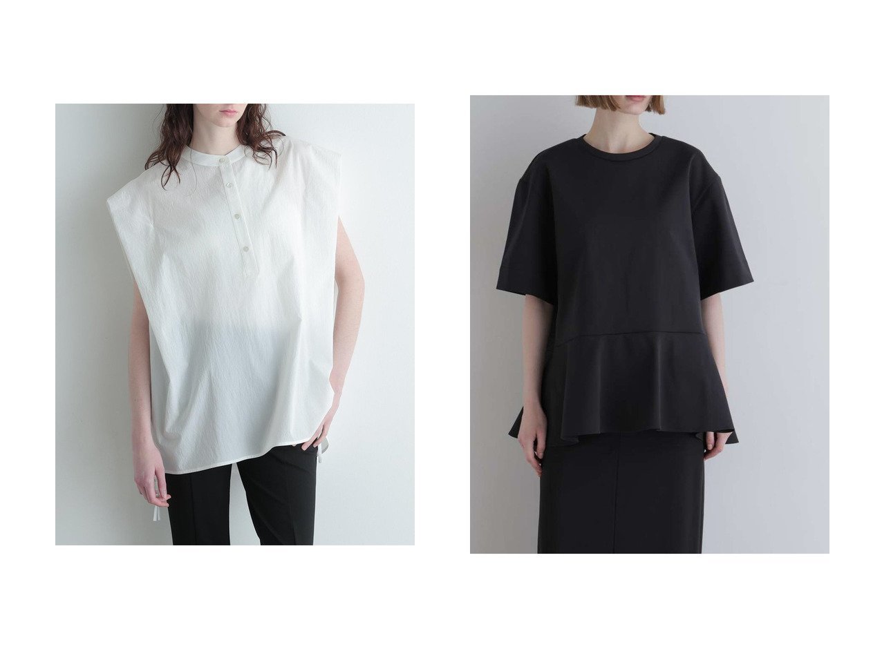 立体フォルムのダンボールブラウスとエアリーなマイクロドットノースリーブで楽しむ軽やかな装い ル フィル(LE PHIL)の通販 おすすめ人気トレンドファッション通販アイテム インテリア・キッズ・メンズ・レディースファッション・服の通販 founy(ファニー) 　ファッション　Fashion　レディースファッション　Fashion for Women　トップス・カットソー　Cut & Sew Tops　シャツ・ブラウス・オフィスカジュアル　Elegant Blouses & Button-Ups　ロングTシャツ・Tシャツ　Longline T-Shirts & Tees　カットソー・ベーシックTシャツ　Cut-and-Sewn Tops / Stretch Tees & Basics　インナー　Innerwear　エアリー　Airy Texture　軽量　Lightweight, Ultra Light　ショート　Short, Short Length　シンプル　Simple, Minimal　ジャケット　Jacket, Outerwear　スタンダード　Standard, Basic　ストレッチ　Stretch, Stretchy Fabric　スリーブ　Sleeve, Long Sleeve / Short Sleeve　ドット　Polka Dot, Dot Pattern　ノースリーブ　Sleeveless, No-Sleeve　ワイド　Wide, Wide Fit　夏　Summer　エレガント 上品　Elegant　新作・新入荷　New Arrivals / New In　ブラック系　Black　ホワイト系　White　イエロー系　Yellow　|ID:crp329100000227200