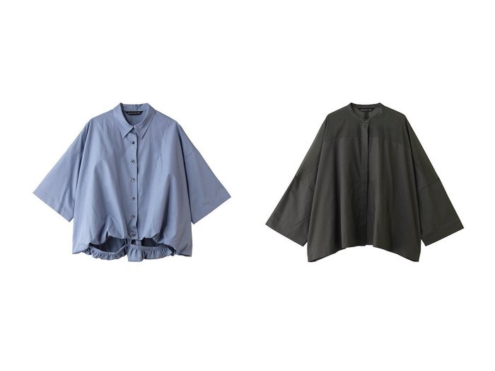 【mizuiro ind/ミズイロ インド】のsheer shoulder stand collar wide shirt シャツ&half slv ballon shirt シャツ おすすめ人気トレンドファッション通販アイテム インテリア・キッズ・メンズ・レディースファッション・服の通販 founy(ファニー) https://founy.com/ ファッション Fashion レディースファッション Fashion for Women トップス・カットソー Cut & Sew Tops シャツ・ブラウス・オフィスカジュアル Elegant Blouses & Button-Ups ショート Short, Short Length シンプル Simple, Minimal スリーブ Sleeve, Long Sleeve / Short Sleeve トレンド Trend, Trending Now バルーン Balloon, Balloon Silhouette フロント Front, Front Design 半袖 Short Sleeve, Half Sleeve 新作・新入荷 New Arrivals / New In シアー Sheer, See-Through パーティ Party, Party Style ポンチョ Poncho, Cape Style ヨーク Yoke, Yoke Design ロング Long, Long-Length 長袖 Long Sleeve, Full Sleeve |ID:crp329100000227204