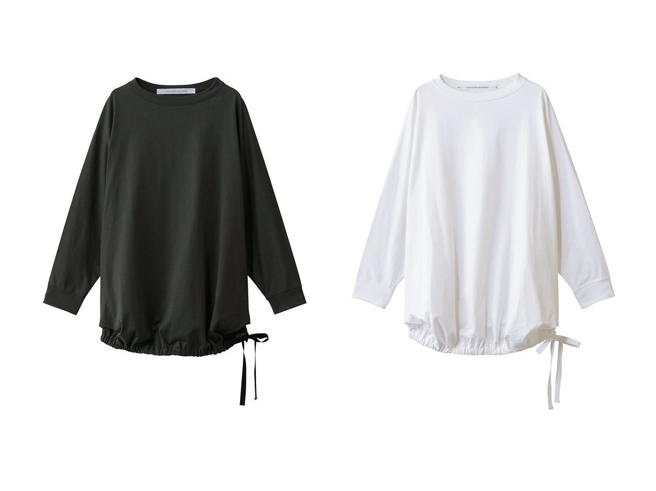 【COGTHEBIGSMOKE/コグ ザビッグスモーク】の33 NINA LONG T おすすめ人気トレンドファッション通販アイテム インテリア・キッズ・メンズ・レディースファッション・服の通販 founy(ファニー) 　ファッション　Fashion　レディースファッション　Fashion for Women　トップス・カットソー　Cut & Sew Tops　シャツ・ブラウス・オフィスカジュアル　Elegant Blouses & Button-Ups　ロングTシャツ・Tシャツ　Longline T-Shirts & Tees　カットソー・ベーシックTシャツ　Cut-and-Sewn Tops / Stretch Tees & Basics　なめらか　Smooth, Silky Texture　スリーブ　Sleeve, Long Sleeve / Short Sleeve　バランス　Balance, Style Balance　フォルム　Silhouette, Form　ブラウジング　Blouson Silhouette, Cinched Waist　リボン　Ribbon, Bow　ロング　Long, Long-Length　エレガント 上品　Elegant　新作・新入荷　New Arrivals / New In　ホワイト系　White　ブラック系　Black　|ID:crp329100000227206