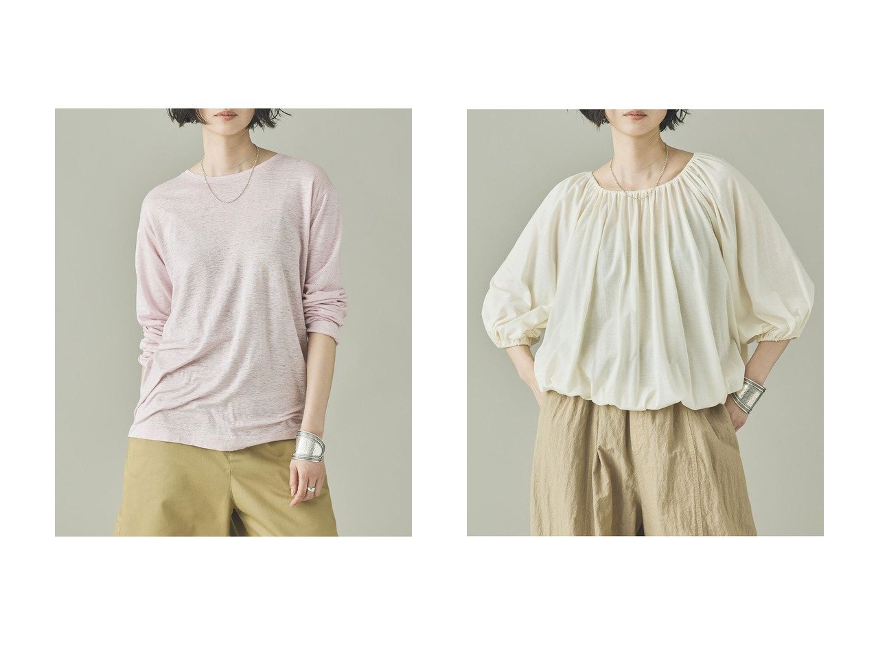 【Curensology/カレンソロジー】のソフトテンジクギャザープルオーバー&シアーリネンロングスリーブTシャツ おすすめ人気トレンドファッション通販アイテム インテリア・キッズ・メンズ・レディースファッション・服の通販 founy(ファニー) 　ファッション　Fashion　レディースファッション　Fashion for Women　トップス・カットソー　Cut & Sew Tops　シャツ・ブラウス・オフィスカジュアル　Elegant Blouses & Button-Ups　ロングTシャツ・Tシャツ　Longline T-Shirts & Tees　カットソー・ベーシックTシャツ　Cut-and-Sewn Tops / Stretch Tees & Basics　カジュアルプルオーバー・ニットトップス　Pullovers & Knit Tops / Casual Pullovers　インナー　Innerwear　カットソー　Cut and Sewn Top　シンプル　Simple, Minimal　スリーブ　Sleeve, Long Sleeve / Short Sleeve　リネン　Linen, Linen Fabric　ロング　Long, Long-Length　夏　Summer　新作・新入荷　New Arrivals / New In　ブラック系　Black　ホワイト系　White　レッド系　Red　イエロー系　Yellow　|ID:crp329100000227207