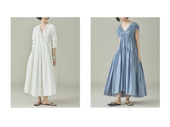 【Curensology/カレンソロジー】のサッカーカシュクールワンピース&ハンドスモッキングワンピース おすすめ人気トレンドファッション通販アイテム 人気、トレンドファッション・服の通販 founy(ファニー) ファッション Fashion レディースファッション Fashion for Women ワンピース Dresses チュニック Tunic Tops & Dresses おすすめ Recommended / Our Picks ガウン Gown, Robe サッカー Seersucker, Summer Fabric サンダル Sandals, Summer Shoes タンブラー Tumbler, Travel Mug チュニック Tunic, Long Top ビーチ Beach, Seaside ロング Long, Long-Length 夏 Summer 新作・新入荷 New Arrivals / New In |ID:crp329100000227208