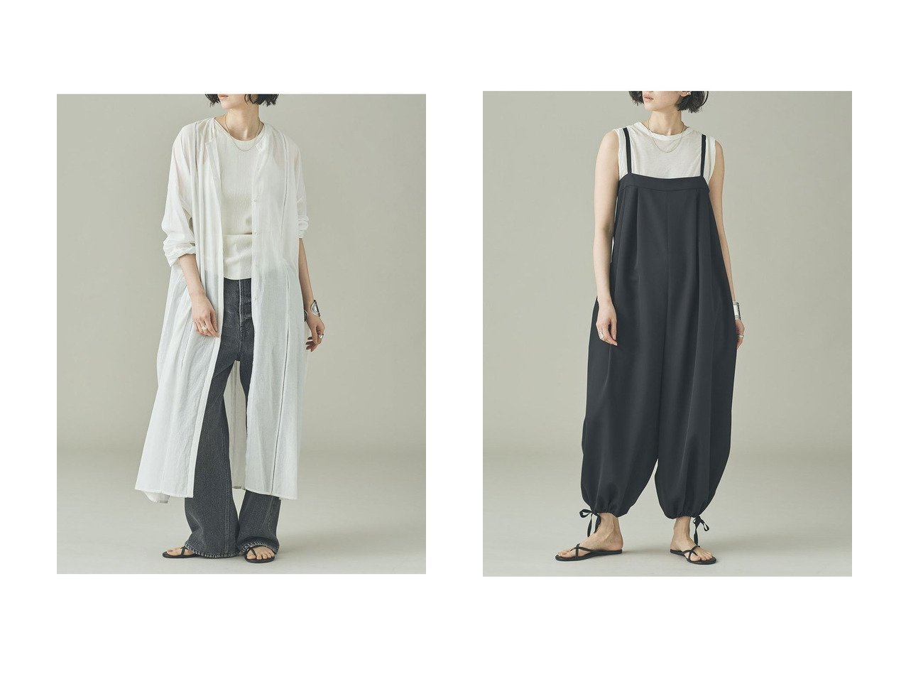 【Curensology/カレンソロジー】のフォールオールインワン&カディコットンオーバーワンピース おすすめ人気トレンドファッション通販アイテム インテリア・キッズ・メンズ・レディースファッション・服の通販 founy(ファニー) 　ファッション　Fashion　レディースファッション　Fashion for Women　ワンピース　Dresses　チュニック　Tunic Tops & Dresses　パンツ　Pants & Trousers　インド　Indian Textile　インナー　Innerwear　チュニック　Tunic, Long Top　ドレープ　Drape, Draping Fabric　フロント　Front, Front Design　ブラウジング　Blouson Silhouette, Cinched Waist　マキシ　Maxi, Full Length　ロング　Long, Long-Length　おすすめ　Recommended / Our Picks　新作・新入荷　New Arrivals / New In　ホワイト系　White　ブラック系　Black　|ID:crp329100000227211