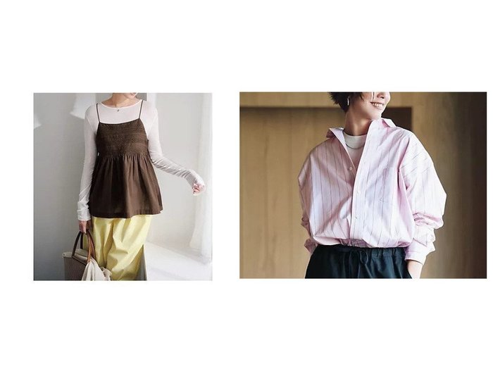 上品な光沢のロングスリーブTシャツとレース切り替えキャミソールで楽しむ軽やかなレイヤードスタイル トゥエルブクローゼット(12closet)の通販 おすすめ人気トレンドファッション通販アイテム 人気、トレンドファッション・服の通販 founy(ファニー) ファッション Fashion レディースファッション Fashion for Women トップス・カットソー Cut & Sew Tops キャミソール&ノースリーブ Camisoles & Sleeveless Tops シャツ・ブラウス・オフィスカジュアル Elegant Blouses & Button-Ups ロングTシャツ・Tシャツ Longline T-Shirts & Tees インド Indian Textile キャミソール Camisole, Spaghetti Strap Top ギャザー Gathered, Ruffled トレンド Trend, Trending Now ボトム Bottoms, Lower Wear ラップ Wrap, Wrap Design レース Lace, Lace Fabric 洗える Machine Washable |ID:crp329100000227213