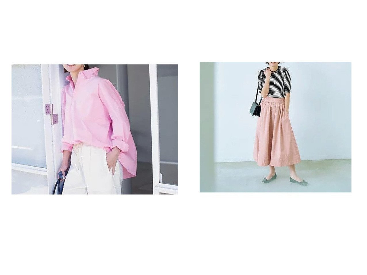 【12closet/トゥエルブクローゼット】の【福田麻琴さんコラボ】【洗える】ジュエリー映えする 究極のリブTシャツ&【DEAR DAYS】【洗える】バックフレアオーバーシャツ おすすめ人気トレンドファッション通販アイテム インテリア・キッズ・メンズ・レディースファッション・服の通販 founy(ファニー) 　ファッションモデル・俳優・女優　Models　女性　Women　福田麻琴　Fukuda Makoto　ファッション　Fashion　レディースファッション　Fashion for Women　トップス・カットソー　Cut & Sew Tops　シャツ・ブラウス・オフィスカジュアル　Elegant Blouses & Button-Ups　バッグ　Bags　ロングTシャツ・Tシャツ　Longline T-Shirts & Tees　ギャザー　Gathered, Ruffled　ストライプ　Stripe, Striped Pattern　フロント　Front, Front Design　ヨーク　Yoke, Yoke Design　定番　Standard, Basic Item　春　Spring　洗える　Machine Washable　なめらか　Smooth, Silky Texture　コラボ　Collaboration, Collab　シェイプ　Shape, Slim Fit　ジュエリー　Jewelry, Accessories　フレンチ　French, French Style　ボーダー　Border, Stripe　夏　Summer　無地　Plain, Solid Color　レッド系　Red　ブルー系　Blue　グリーン系　Green　ホワイト系　White　ブラック系　Black　|ID:crp329100000227217