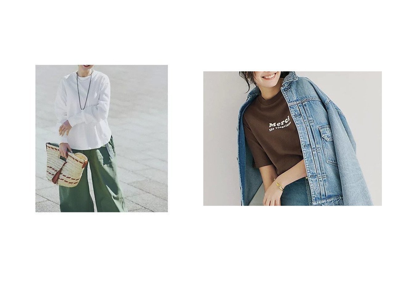 【12closet/トゥエルブクローゼット】の【洗える】USAコットンロングスリーブTシャツ&【洗える】USA コットン Merci Tシャツ おすすめ人気トレンドファッション通販アイテム インテリア・キッズ・メンズ・レディースファッション・服の通販 founy(ファニー) 　ファッション　Fashion　レディースファッション　Fashion for Women　トップス・カットソー　Cut & Sew Tops　シャツ・ブラウス・オフィスカジュアル　Elegant Blouses & Button-Ups　ロングTシャツ・Tシャツ　Longline T-Shirts & Tees　ラウンド　Round, Round Neck　エレガント 上品　Elegant　洗える　Machine Washable　ブラック系　Black　ホワイト系　White　ブラウン系　Brown　グレー系　Gray　ベージュ系　Beige　|ID:crp329100000227222