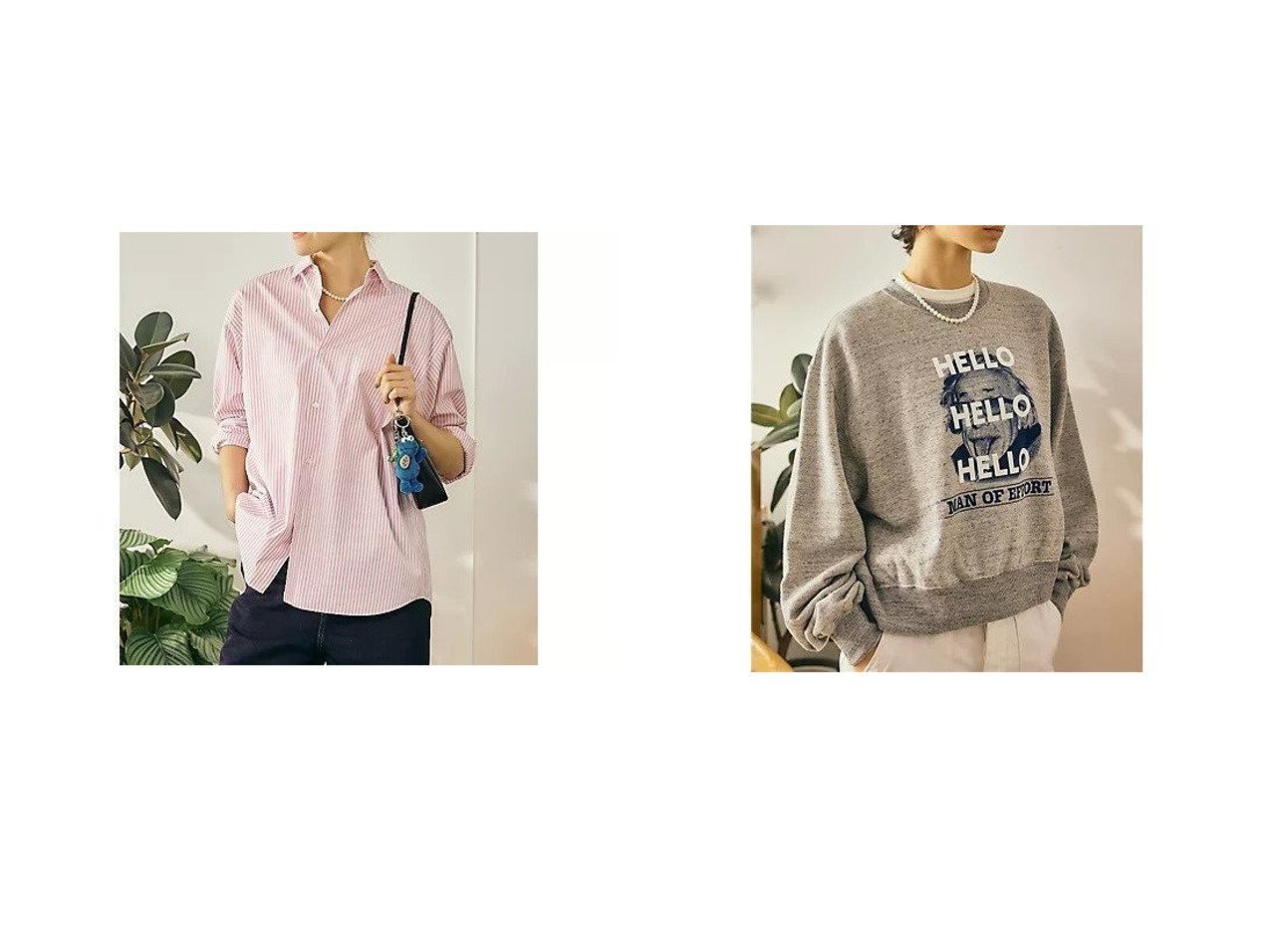 【Oblada/オブラダ】の【ノベルティ対象商品】UNCLE SWEAT&【ノベルティ対象商品】STRIPE AUTHENTIC SHIRT おすすめ人気トレンドファッション通販アイテム インテリア・キッズ・メンズ・レディースファッション・服の通販 founy(ファニー) 　ファッション　Fashion　レディースファッション　Fashion for Women　トップス・カットソー　Cut & Sew Tops　シャツ・ブラウス・オフィスカジュアル　Elegant Blouses & Button-Ups　レディースパーカー・カジュアルフーディー　Casual Hoodies & Sweatshirts　スウェット・クルーネックトップス　Sweatshirts & Crewnecks / Relaxed Fit Sweat Tops　コレクション　Collection, Seasonal Line　ストライプ　Stripe, Striped Pattern　人気　Popular, Best Seller　春　Spring　シンプル　Simple, Minimal　スウェット / スエット　Sweatshirt, Sweatwear　プリント　Print, Printed Pattern　洗える　Machine Washable　レッド系　Red　グレー系　Gray　|ID:crp329100000227224