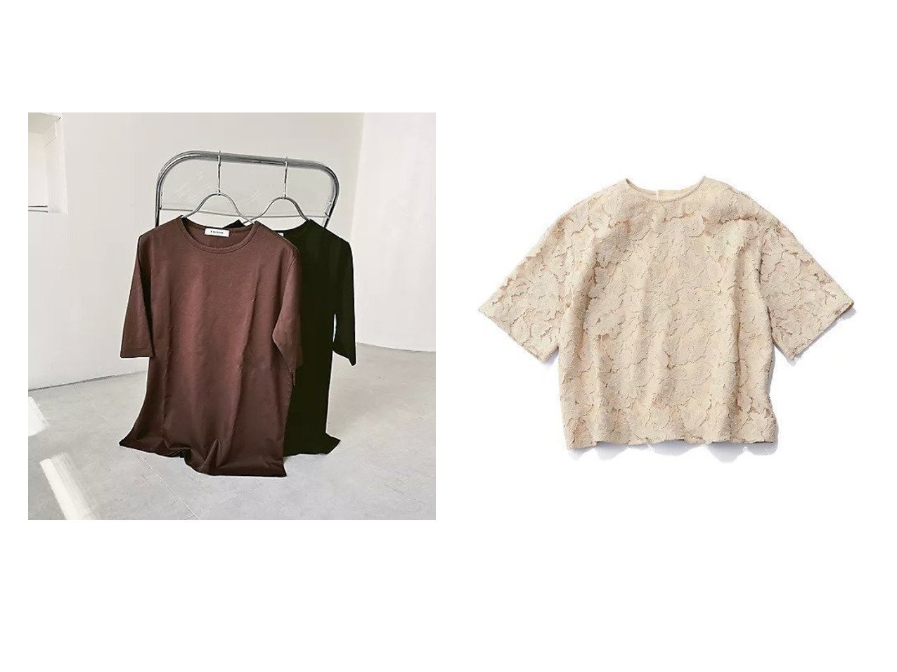 華やかさと実用性を兼ね備えた大人のトップスセット【E by eclat(イーバイエクラ)】の通販 おすすめ人気トレンドファッション通販アイテム インテリア・キッズ・メンズ・レディースファッション・服の通販 founy(ファニー) 　ファッション　Fashion　レディースファッション　Fashion for Women　トップス・カットソー　Cut & Sew Tops　シャツ・ブラウス・オフィスカジュアル　Elegant Blouses & Button-Ups　ロングTシャツ・Tシャツ　Longline T-Shirts & Tees　オーガンジー　Organza Fabric　カットソー　Cut and Sewn Top　洗える　Machine Washable　ブラック系　Black　ブラウン系　Brown　ベージュ系　Beige　|ID:crp329100000227249