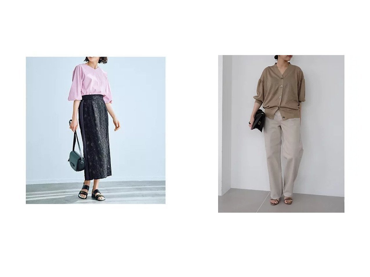 軽やかな素材と美しいシルエットで魅せる上品トップス【E by eclat(イーバイエクラ)】の通販 おすすめ人気トレンドファッション通販アイテム インテリア・キッズ・メンズ・レディースファッション・服の通販 founy(ファニー) 　ファッション　Fashion　レディースファッション　Fashion for Women　トップス・カットソー　Cut & Sew Tops　シャツ・ブラウス・オフィスカジュアル　Elegant Blouses & Button-Ups　カットソー・ベーシックTシャツ　Cut-and-Sewn Tops / Stretch Tees & Basics　Vネックトップス　V-Neck Tops / V-Cut Neckline Shirts　カーディガン・羽織り　Layered Style Cardigans　カットソー　Cut and Sewn Top　ジョーゼット　Georgette, Semi-Sheer Fabric　デコルテ　Décolleté, Neckline　ドレープ　Drape, Draping Fabric　フィット　Fit, Slim Fit　フェミニン　Feminine, Girly　夏　Summer　洗える　Machine Washable　レッド系　Red　ホワイト系　White　グレー系　Gray　ベージュ系　Beige　シルバー系　Silver　|ID:crp329100000227250