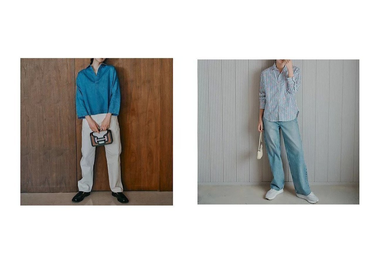 上品なリラックス感と美シルエットが際立つシャツコレクション【Frank&Eileen(フランク&アイリーン)】の通販 おすすめ人気トレンドファッション通販アイテム インテリア・キッズ・メンズ・レディースファッション・服の通販 founy(ファニー) 　ファッション　Fashion　レディースファッション　Fashion for Women　スキッパー　Skipper, Open Collar　デニム　Denim, Jeans Material　リラックス　Relax, Relaxed Fit　洗える　Machine Washable　レッド系　Red　|ID:crp329100000227258