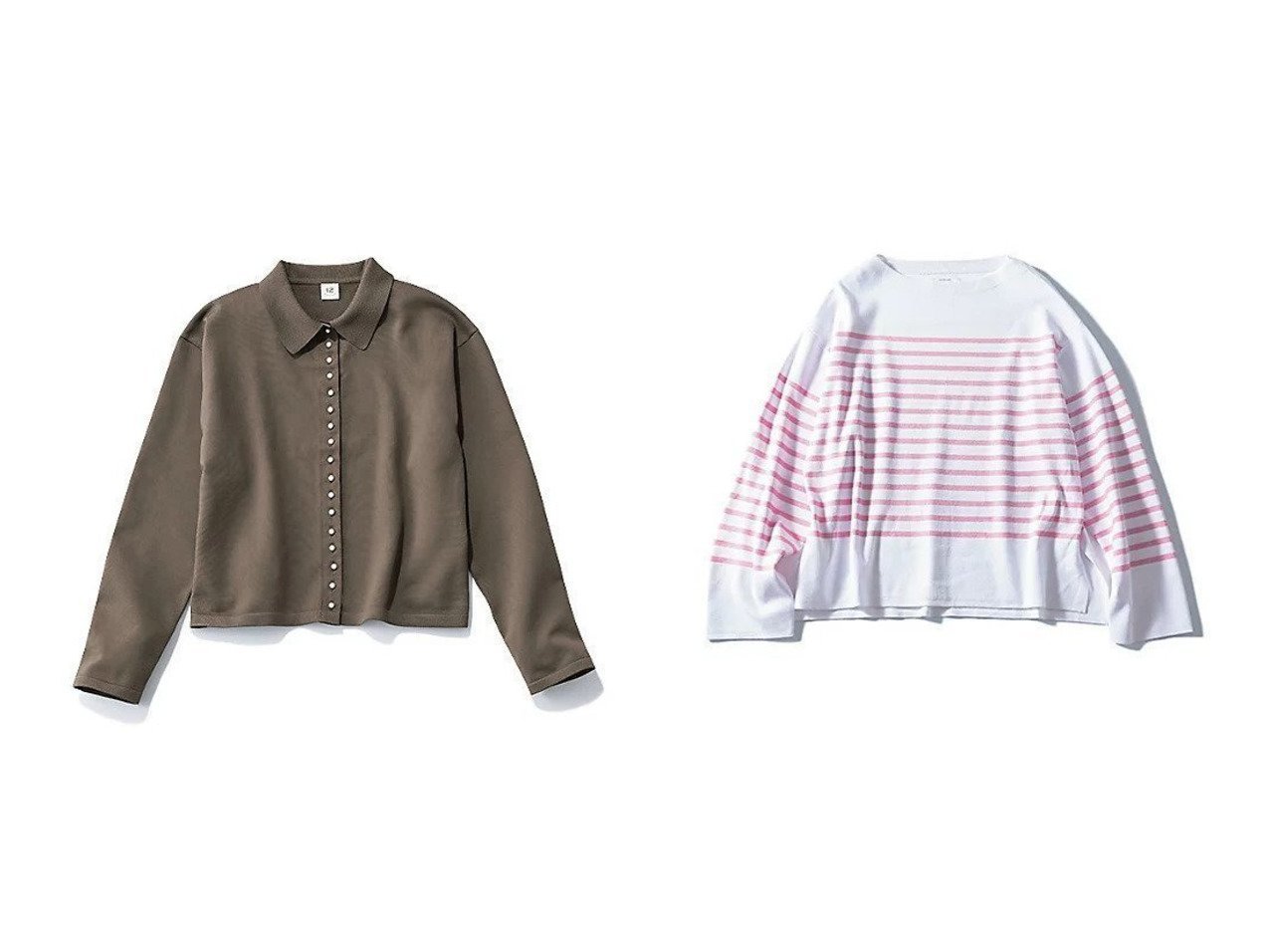 上品な素材感と洗練シルエットで楽しむ大人のニットスタイル【12closet(トゥエルブクローゼット)】の通販 おすすめ人気トレンドファッション通販アイテム インテリア・キッズ・メンズ・レディースファッション・服の通販 founy(ファニー) 　ファッションモデル・俳優・女優　Models　女性　Women　福田麻琴　Fukuda Makoto　ファッション　Fashion　レディースファッション　Fashion for Women　トップス・カットソー　Cut & Sew Tops　ニット　Knit Tops & Sweaters　カーディガン・羽織り　Layered Style Cardigans　おすすめ　Recommended / Our Picks　コラボ　Collaboration, Collab　ドロップ　Drop Shoulder, Dropped Style　パール　Pearl, Pearl Accent　ワイド　Wide, Wide Fit　エレガント 上品　Elegant　入学式　Entrance Ceremony　洗える　Machine Washable　ブラウン系　Brown　グリーン系　Green　ブルー系　Blue　|ID:crp329100000227270