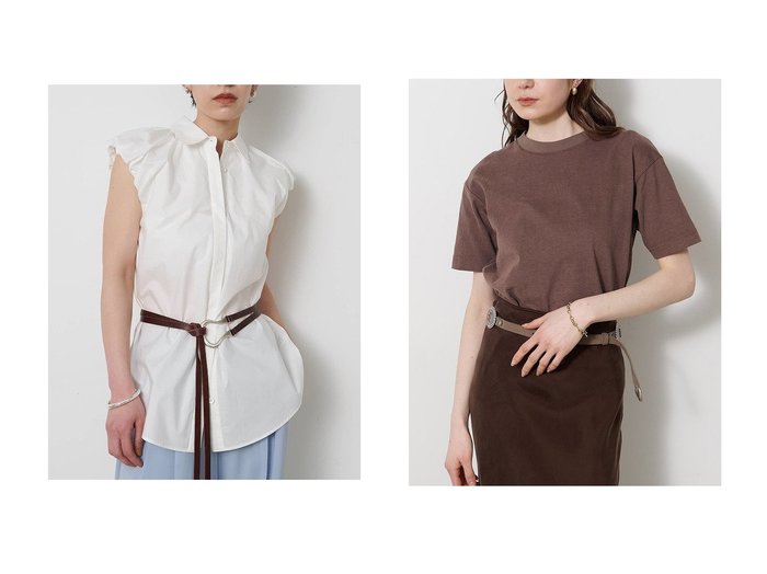 ヴィンテージ天竺Tシャツと袖ギャザーノースリーブシャツで楽しむ抜け感と上品さを兼ね備えた着こなし THE PAUSE(ザ ポーズ)の通販 おすすめ人気トレンドファッション通販アイテム 人気、トレンドファッション・服の通販 founy(ファニー) ファッション Fashion レディースファッション Fashion for Women トップス・カットソー Cut & Sew Tops キャミソール&ノースリーブ Camisoles & Sleeveless Tops シャツ・ブラウス・オフィスカジュアル Elegant Blouses & Button-Ups ロングTシャツ・Tシャツ Longline T-Shirts & Tees カットソー・ベーシックTシャツ Cut-and-Sewn Tops / Stretch Tees & Basics ギャザー Gathered, Ruffled シンプル Simple, Minimal ストライプ Stripe, Striped Pattern ノースリーブ Sleeveless, No-Sleeve バランス Balance, Style Balance レギュラー Regular, Standard Fit 新作・新入荷 New Arrivals / New In 無地 Plain, Solid Color おすすめ Recommended / Our Picks ショート Short, Short Length スリーブ Sleeve, Long Sleeve / Short Sleeve タンブラー Tumbler, Travel Mug デニム Denim, Jeans Material ボトム Bottoms, Lower Wear ミックス Mix, Mixed Style ヴィンテージ Vintage Style |ID:crp329100000227281