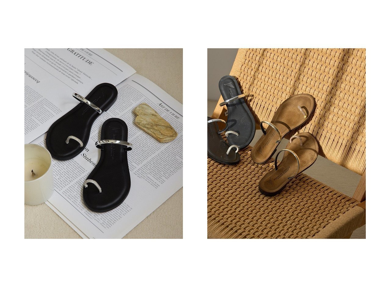 【Whim Gazette/ウィムガゼット】の【NICOLAS LAINAS】別注トングフラットサンダル おすすめ人気トレンドファッション通販アイテム インテリア・キッズ・メンズ・レディースファッション・服の通販 founy(ファニー) 　ファッション　Fashion　レディースファッション　Fashion for Women　インソール　Shoe Insole　エレガント 上品　Elegant　クッション　Cushion, Throw Pillow　クリスタル　Crystal, Swarovski　クール　Cool, Chic　サンダル　Sandals, Summer Shoes　シューズ　Shoes, Footwear　シルバー　Silver, Metallic Silver　フラット　Flat, Flat Shoes　リゾート　Resort, Vacation Style　別注　Limited Edition, Custom Order　新作・新入荷　New Arrivals / New In　ブラック系　Black　ブラウン系　Brown　|ID:crp329100000227284