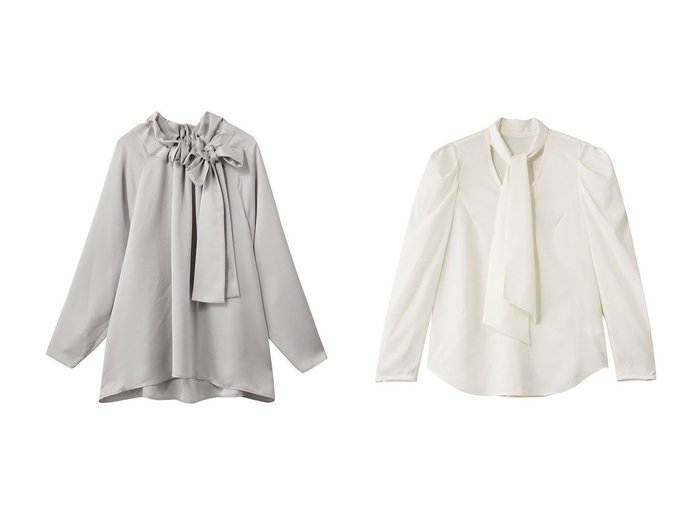 サテンリボンブラウスとボウタイリボンブラウスで楽しむ上品で華やかなスタイリング DESIGN WORKS(デザイン ワークス)の通販 おすすめ人気トレンドファッション通販アイテム 人気、トレンドファッション・服の通販 founy(ファニー) ファッション Fashion レディースファッション Fashion for Women トップス・カットソー Cut & Sew Tops シャツ・ブラウス・オフィスカジュアル Elegant Blouses & Button-Ups バッグ Bags オケージョン Occasion Wear ギャザー Gathered, Ruffled クラシカル Classical, Vintage-Inspired スリーブ Sleeve, Long Sleeve / Short Sleeve センター Center, Center Line タイトスカート Pencil Skirt, Tight Skirt フェミニン Feminine, Girly フレア Flare, Flared ボトム Bottoms, Lower Wear リボン Ribbon, Bow ロング Long, Long-Length エレガント 上品 Elegant 新作・新入荷 New Arrivals / New In ジャケット Jacket, Outerwear ストレッチ Stretch, Stretchy Fabric ドレープ Drape, Draping Fabric ビジネス 仕事 通勤 Business / Work / Commuting |ID:crp329100000227285