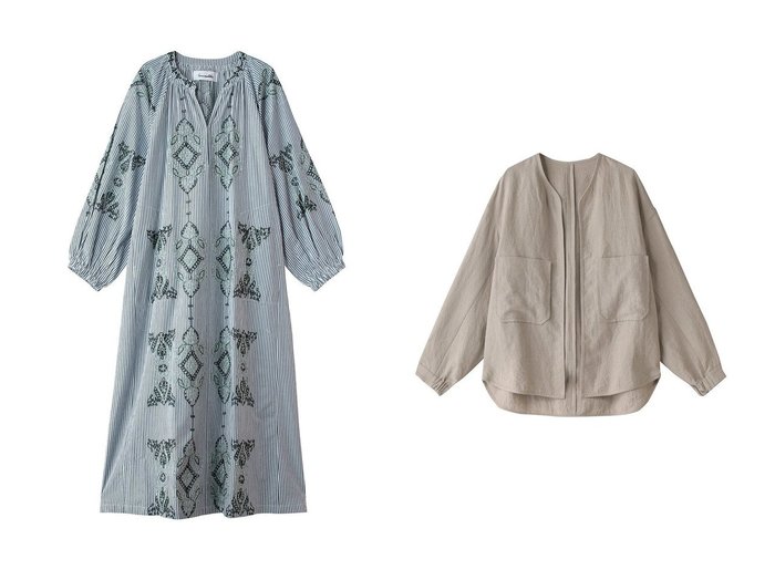 リネンノーカラージャケットと刺しゅうカフタンドレスで楽しむ軽やかで華やかなスタイリング heliopole(エリオポール)の通販 おすすめ人気トレンドファッション通販アイテム 人気、トレンドファッション・服の通販 founy(ファニー) ファッション Fashion レディースファッション Fashion for Women ワンピース Dresses フォーマル・パーティードレス・結婚式用ドレス Elegant & Casual Dresses チュニック Tunic Tops & Dresses アウター Coat / Outerwear Collection レディースジャケット・軽アウター Jackets ノーカラージャケット / シンプル上品コーデ Collarless Jackets インド Indian Textile オリエンタル Oriental Pattern シアー Sheer, See-Through ストライプ Stripe, Striped Pattern チュニック Tunic, Long Top ドレス Dress, One-Piece プリント Print, Printed Pattern ロング Long, Long-Length 新作・新入荷 New Arrivals / New In ジャケット Jacket, Outerwear ポケット Pocket, Pocket Detail リネン Linen, Linen Fabric 夏 Summer 春 Spring S/S・春夏 SS, Spring/Summer, Warm Season |ID:crp329100000227287