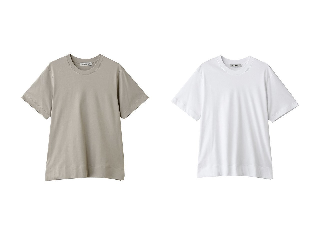 スムースショートスリーブTシャツで整える上品で快適なデイリースタイル DEPAREILLE(デパリエ)の通販 おすすめ人気トレンドファッション通販アイテム インテリア・キッズ・メンズ・レディースファッション・服の通販 founy(ファニー) 　ファッション　Fashion　レディースファッション　Fashion for Women　トップス・カットソー　Cut & Sew Tops　シャツ・ブラウス・オフィスカジュアル　Elegant Blouses & Button-Ups　ロングTシャツ・Tシャツ　Longline T-Shirts & Tees　カットソー・ベーシックTシャツ　Cut-and-Sewn Tops / Stretch Tees & Basics　なめらか　Smooth, Silky Texture　インナー　Innerwear　ショート　Short, Short Length　シンプル　Simple, Minimal　ジャケット　Jacket, Outerwear　スリーブ　Sleeve, Long Sleeve / Short Sleeve　エレガント 上品　Elegant　定番　Standard, Basic Item　新作・新入荷　New Arrivals / New In　ホワイト系　White　ベージュ系　Beige　グレー系　Gray　|ID:crp329100000227297
