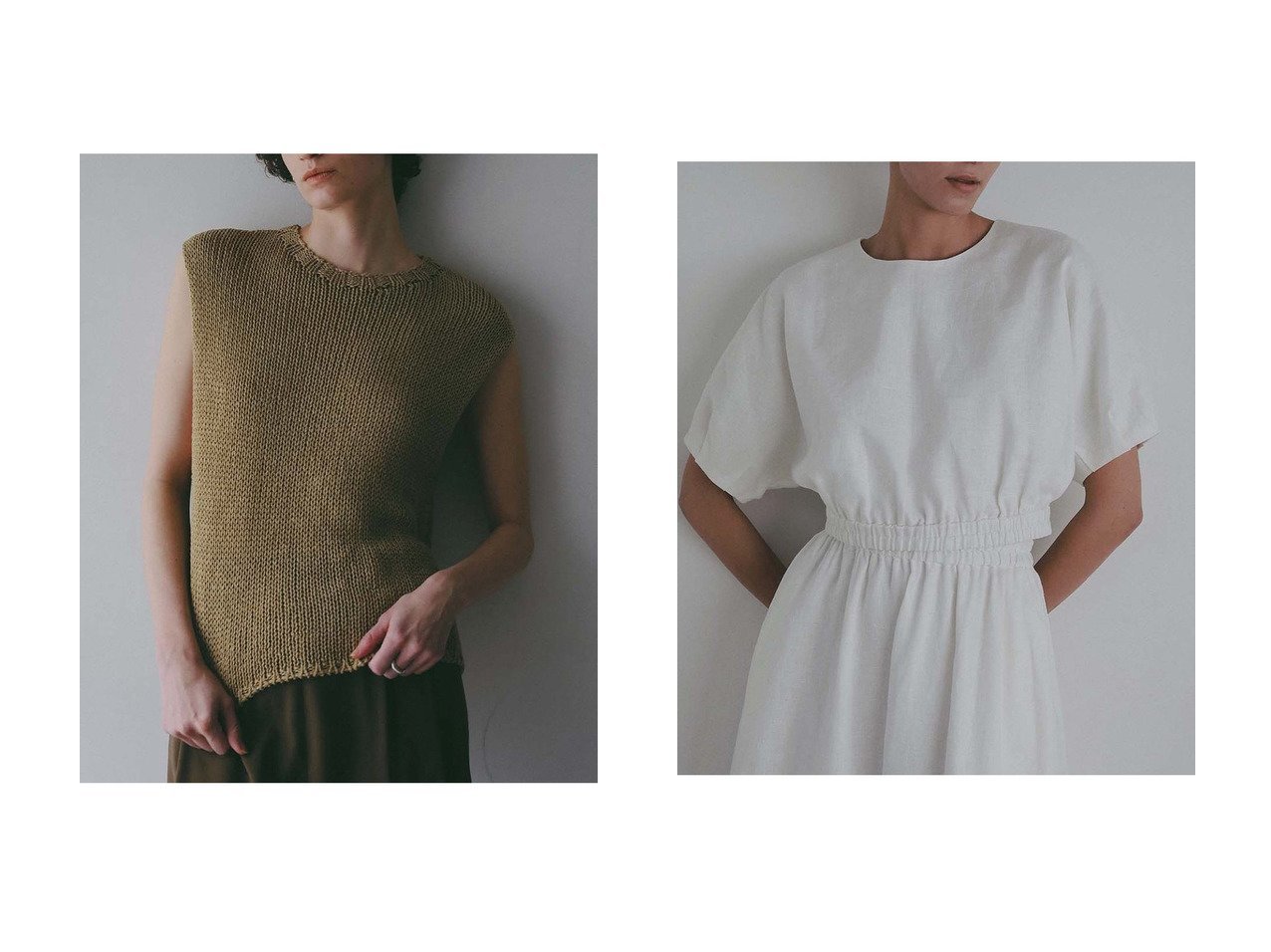 リネンプルオーバーとローゲージベストで楽しむ軽やかで自然な風合いのスタイリング HER.(ハー)の通販 おすすめ人気トレンドファッション通販アイテム インテリア・キッズ・メンズ・レディースファッション・服の通販 founy(ファニー) 　ファッション　Fashion　レディースファッション　Fashion for Women　トップス・カットソー　Cut & Sew Tops　ニット　Knit Tops & Sweaters　ベスト&ジレ / 重ね着スタイル　Vests & Gilets　カジュアルプルオーバー・ニットトップス　Pullovers & Knit Tops / Casual Pullovers　シャツ・ブラウス・オフィスカジュアル　Elegant Blouses & Button-Ups　シンプル　Simple, Minimal　フレア　Flare, Flared　ベスト　Vest, Waistcoat　リネン　Linen, Linen Fabric　夏　Summer　新作・新入荷　New Arrivals / New In　ホワイト系　White　グレー系　Gray　ベージュ系　Beige　ブラック系　Black　|ID:crp329100000227298