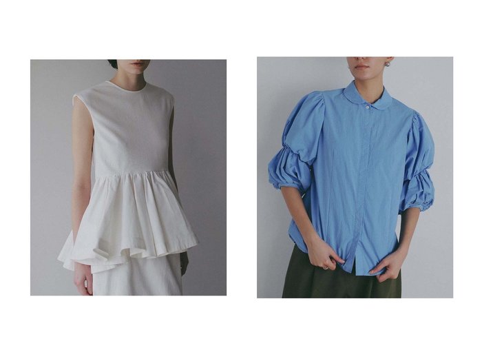 パフスリーブブラウスとペプラムカットソーで楽しむやわらかな素材感と華やぎのあるスタイリング HER.(ハー)の通販 おすすめ人気トレンドファッション通販アイテム 人気、トレンドファッション・服の通販 founy(ファニー) ファッション Fashion レディースファッション Fashion for Women トップス・カットソー Cut & Sew Tops シャツ・ブラウス・オフィスカジュアル Elegant Blouses & Button-Ups ロングTシャツ・Tシャツ Longline T-Shirts & Tees カットソー・ベーシックTシャツ Cut-and-Sewn Tops / Stretch Tees & Basics おすすめ Recommended / Our Picks カットソー Cut and Sewn Top ショート Short, Short Length スリーブ Sleeve, Long Sleeve / Short Sleeve ドッキング Docking, Mixed Material フリル Frill, Ruffle フレア Flare, Flared フレンチ French, French Style ペプラム Peplum, Flared Hem 新作・新入荷 New Arrivals / New In |ID:crp329100000227299