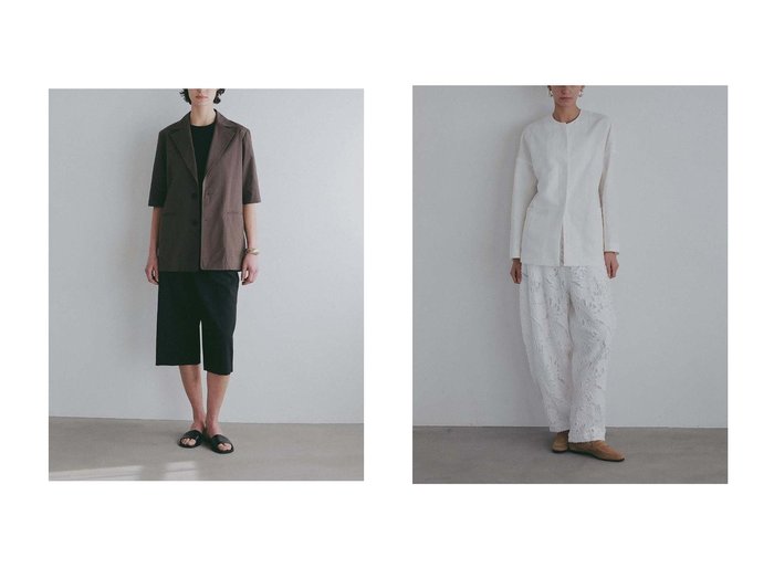 クルーネックジャケットとバミューダパンツで楽しむ軽やかで洗練されたスタイリング HER.(ハー)の通販 おすすめ人気トレンドファッション通販アイテム 人気、トレンドファッション・服の通販 founy(ファニー) ファッション Fashion レディースファッション Fashion for Women パンツ Pants & Trousers ショートパンツ・ハーフパンツ High-Waisted & Relaxed Shorts アウター Coat / Outerwear Collection レディースジャケット・軽アウター Jackets ショート Short, Short Length シンプル Simple, Minimal マニッシュ Mannish, Boyish リラックス Relax, Relaxed Fit 夏 Summer 新作・新入荷 New Arrivals / New In おすすめ Recommended / Our Picks カーディガン Cardigan, Knitwear ジャケット Jacket, Outerwear リネン Linen, Linen Fabric エレガント 上品 Elegant 羽織 Haori, Light Jacket |ID:crp329100000227301